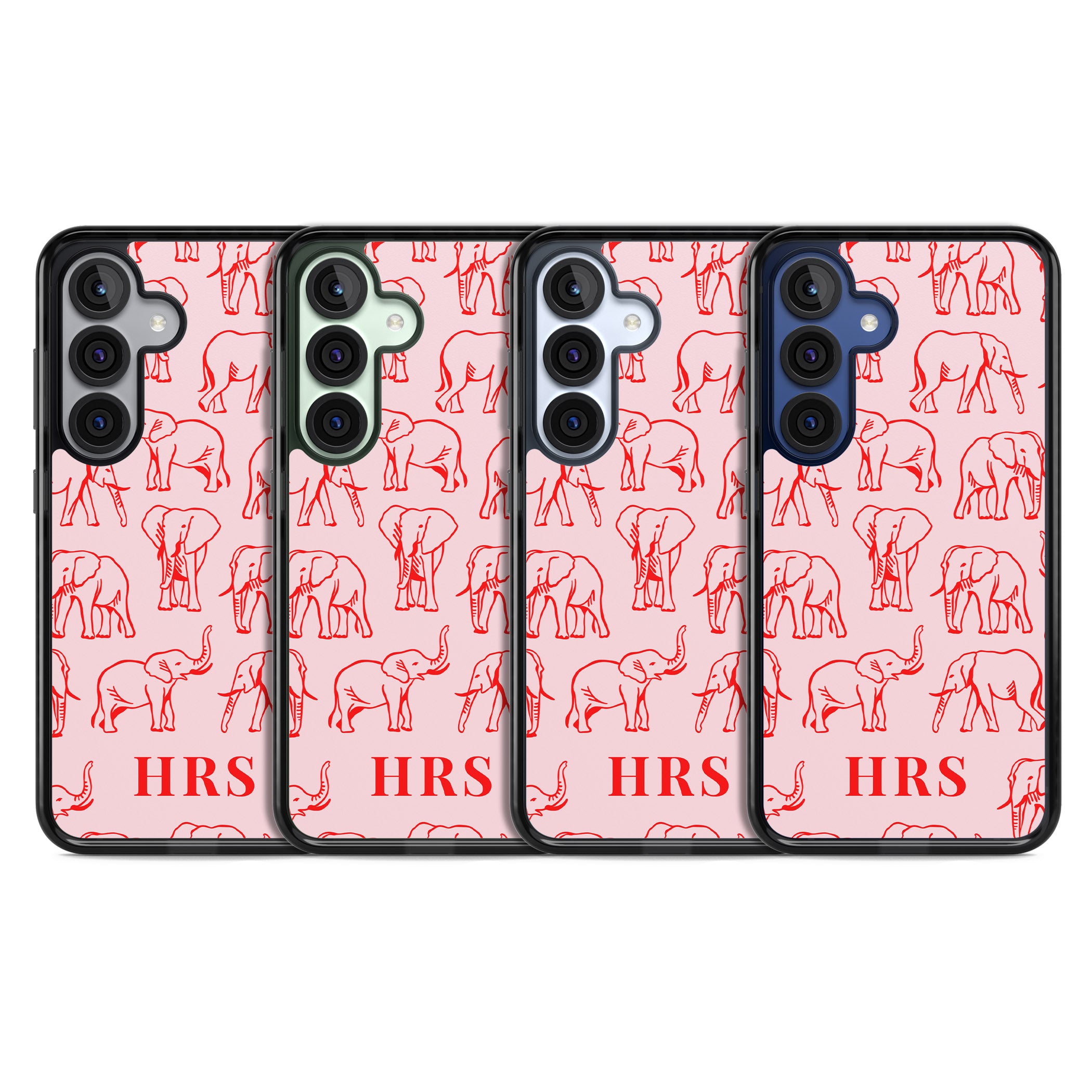 Personalised Red Elephant Outline