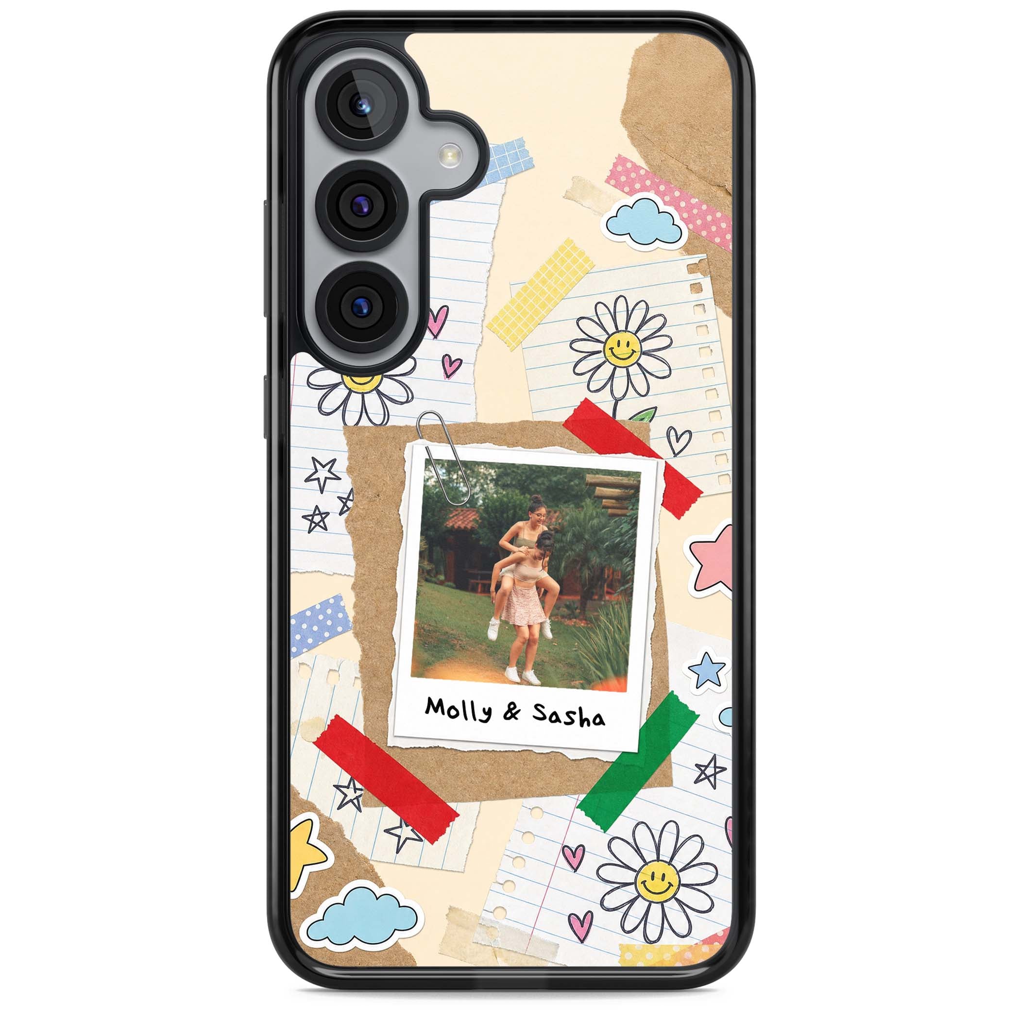 Scrapbook Photo coquette iPhone case | Black Impact case for Samsung Galaxy S25, Samsung Galaxy S25 Plus