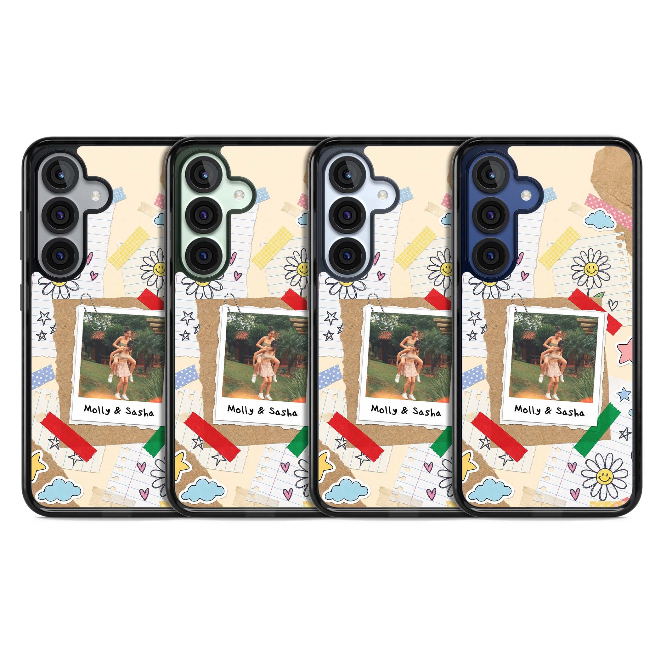 Scrapbook Photo coquette iPhone case | Black Impact case for Samsung Galaxy S25, Samsung Galaxy S25 Plus