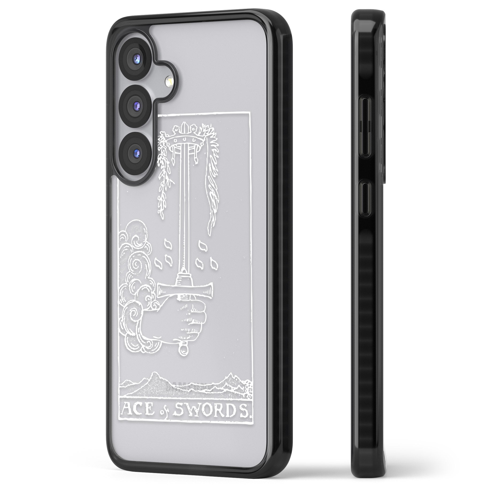 Personalised Ace Of Swords Tarot Card (White)