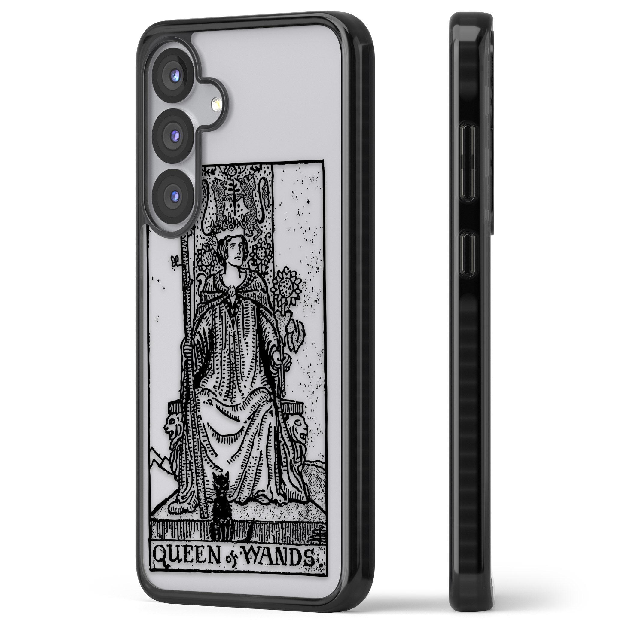 Personalised Queen Of Wands Tarot Card (Clear)