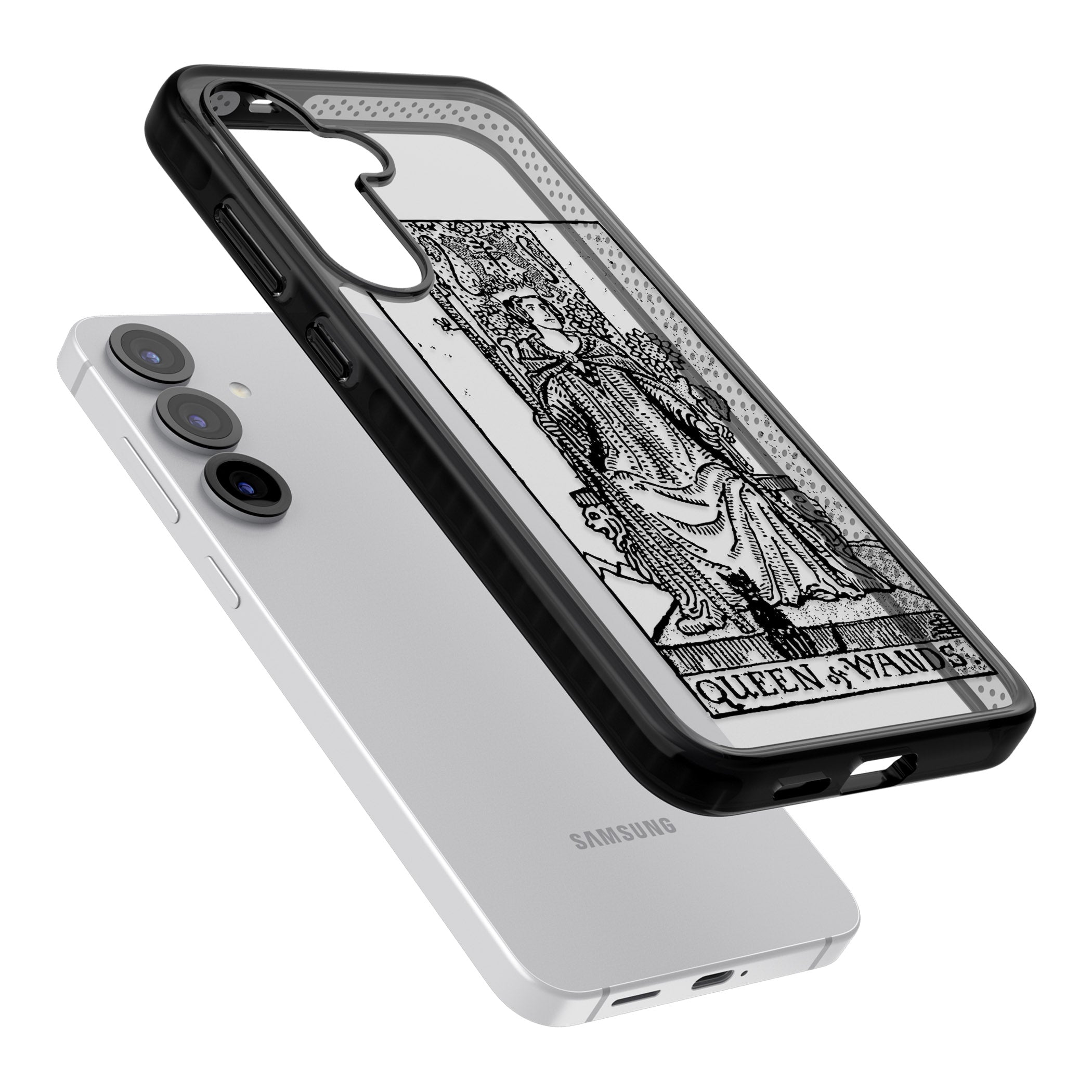 Personalised Queen Of Wands Tarot Card (Clear)