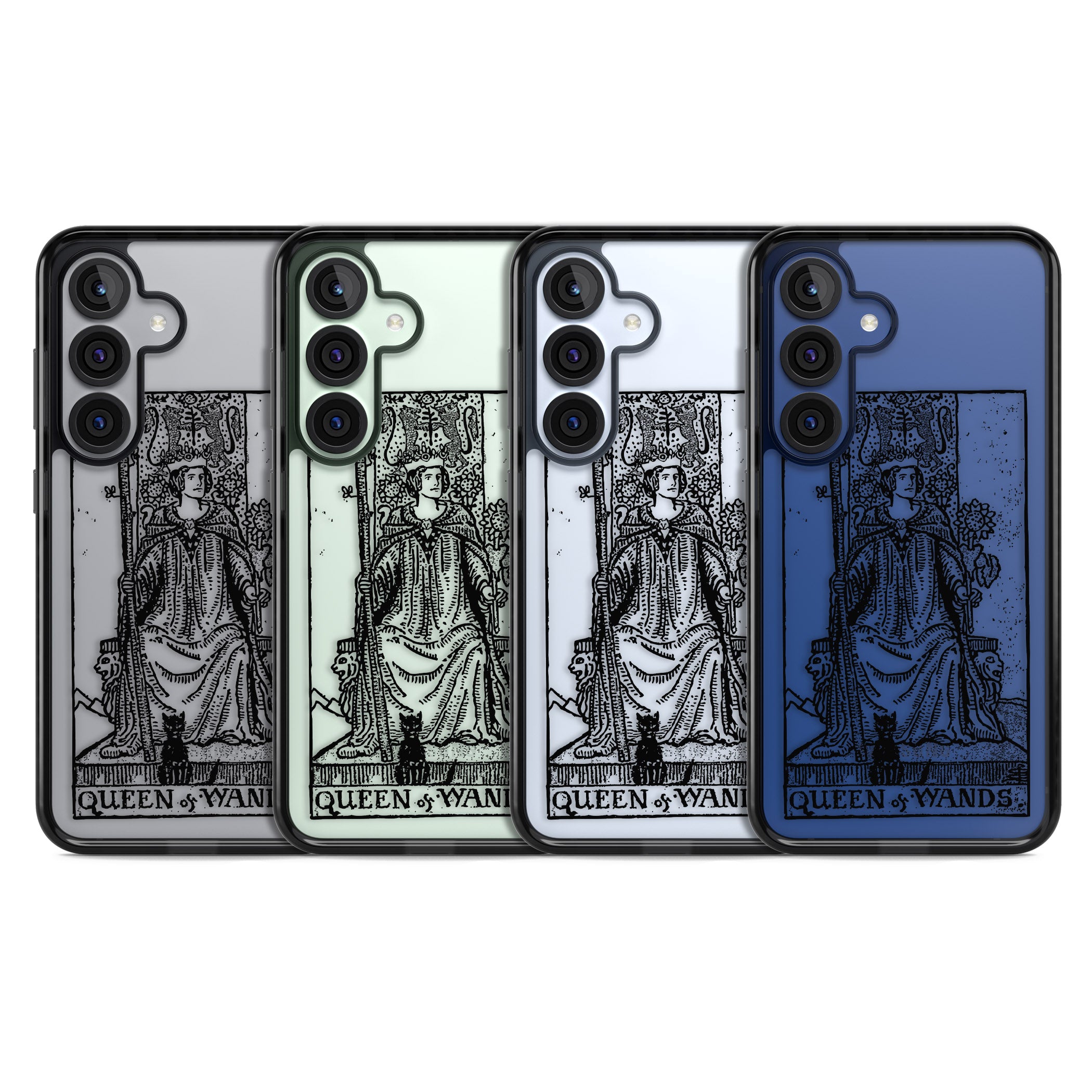 Personalised Queen Of Wands Tarot Card (Clear)