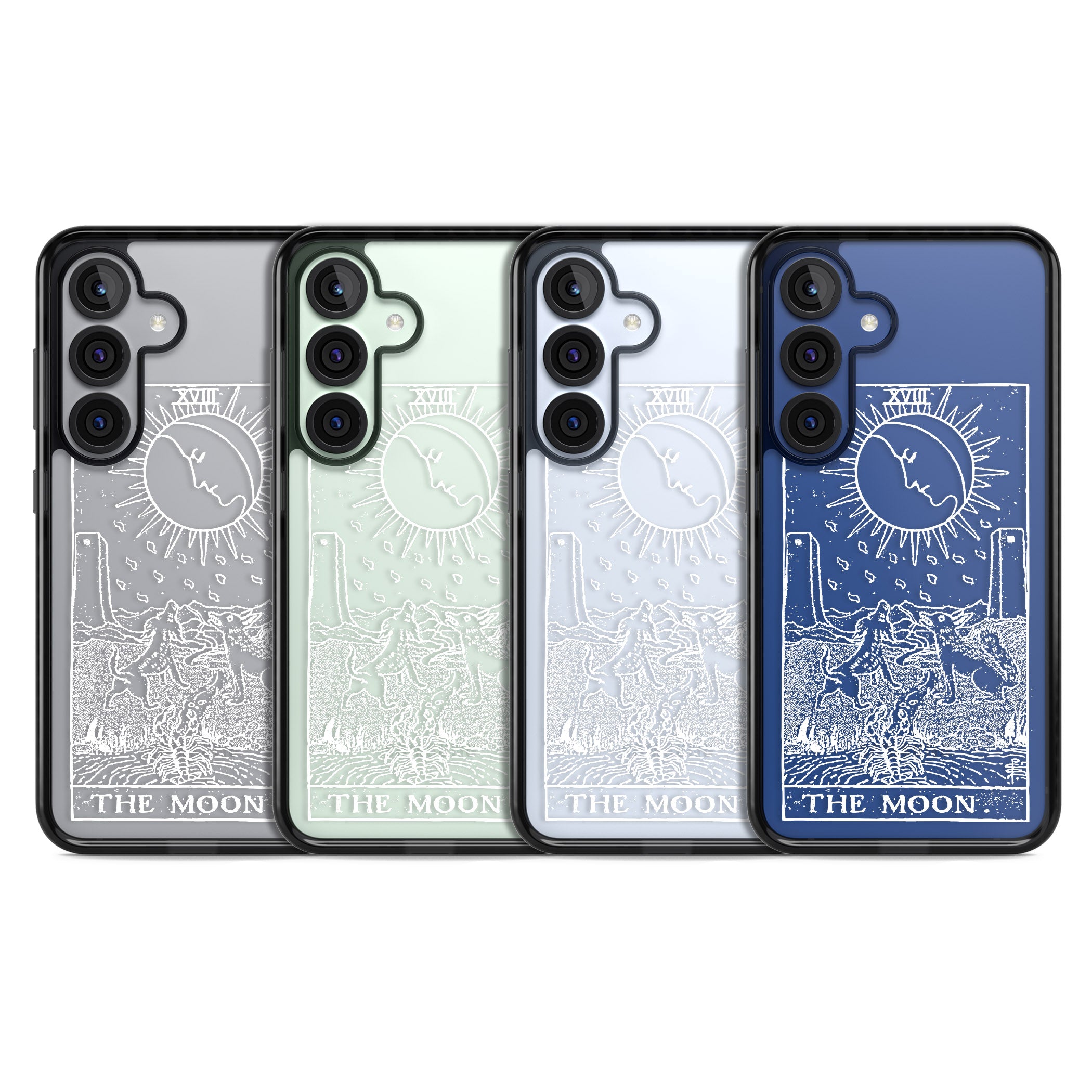 Personalised The Moon Tarot Card (White)