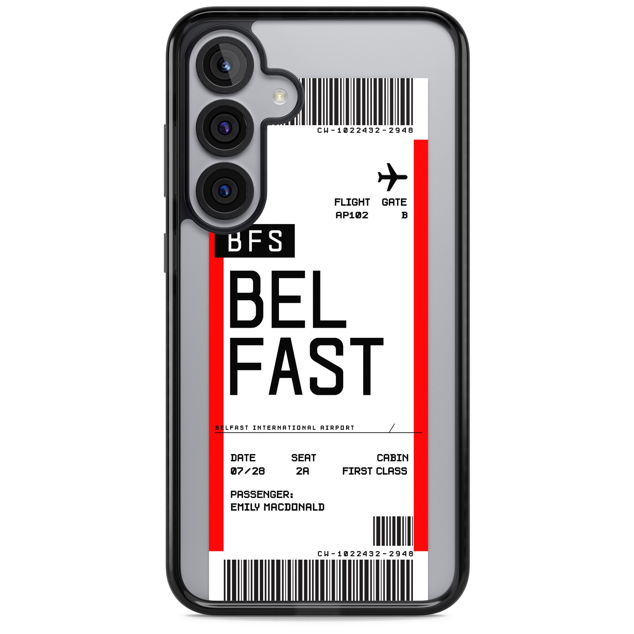 Personalised Belfast Boarding Pass