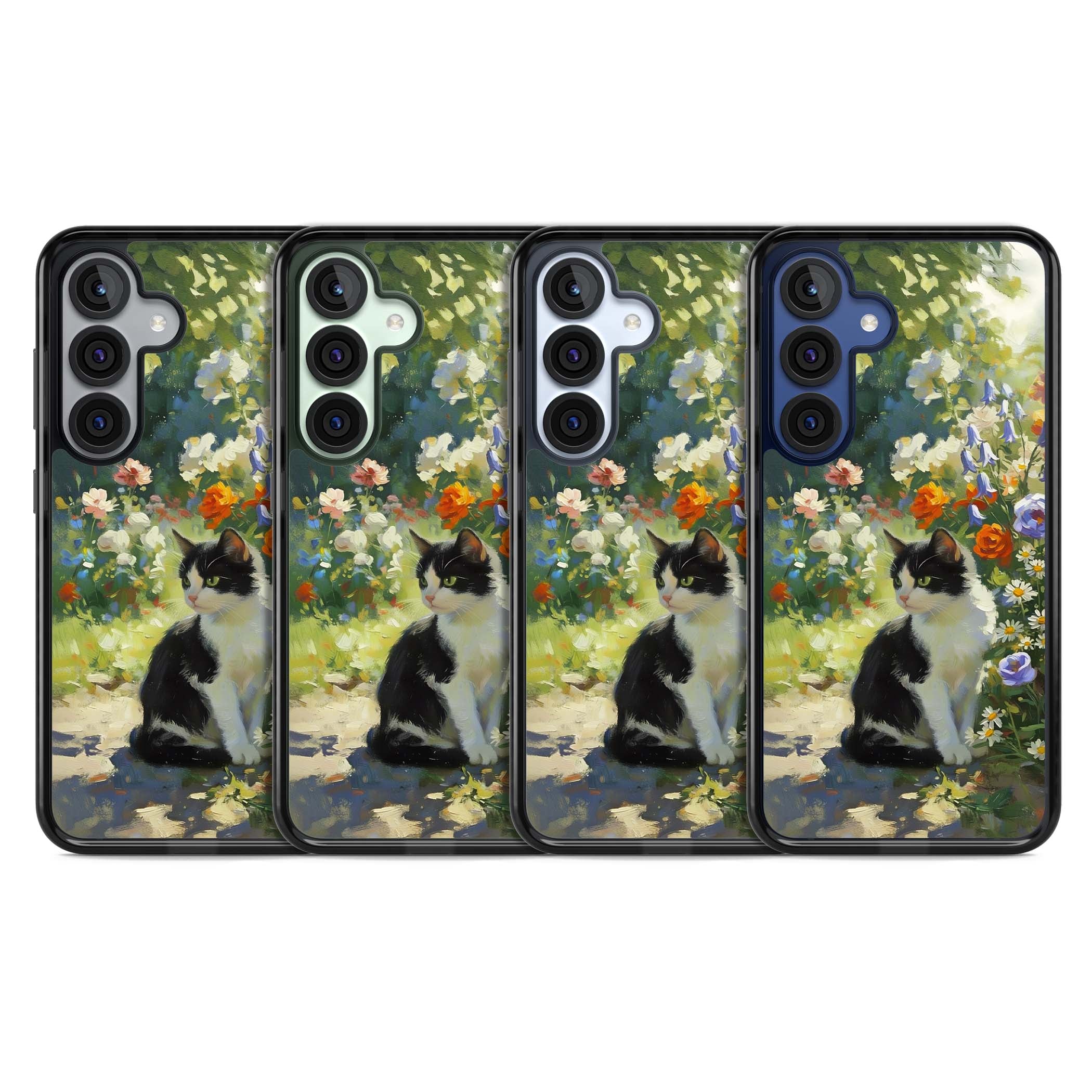 Cat In The Meadow for her iPhone case | Black Impact case for Samsung Galaxy S25, Samsung Galaxy S25 Plus