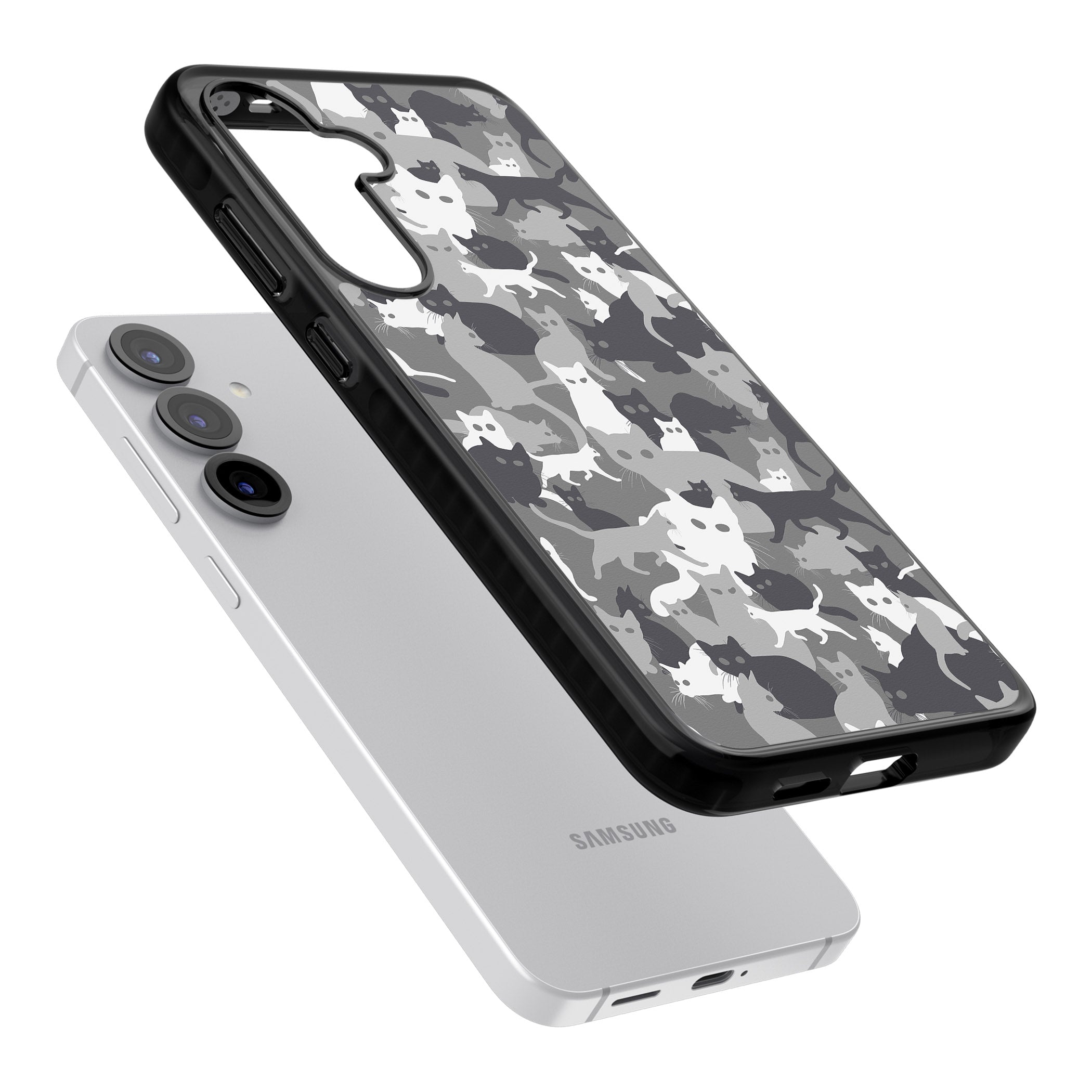 Dark Grey Cat Camouflage