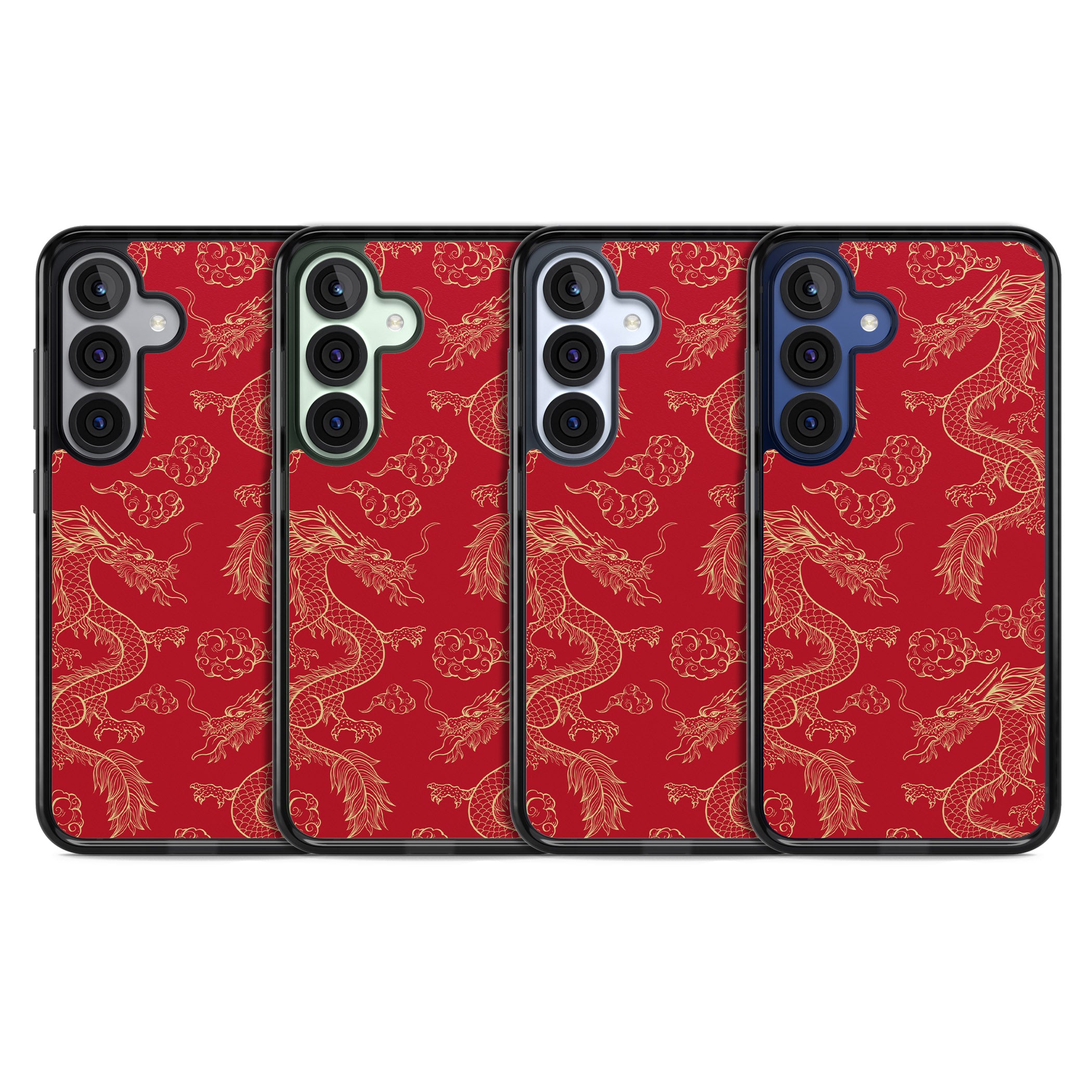 Red And Gold Dragon Pattern