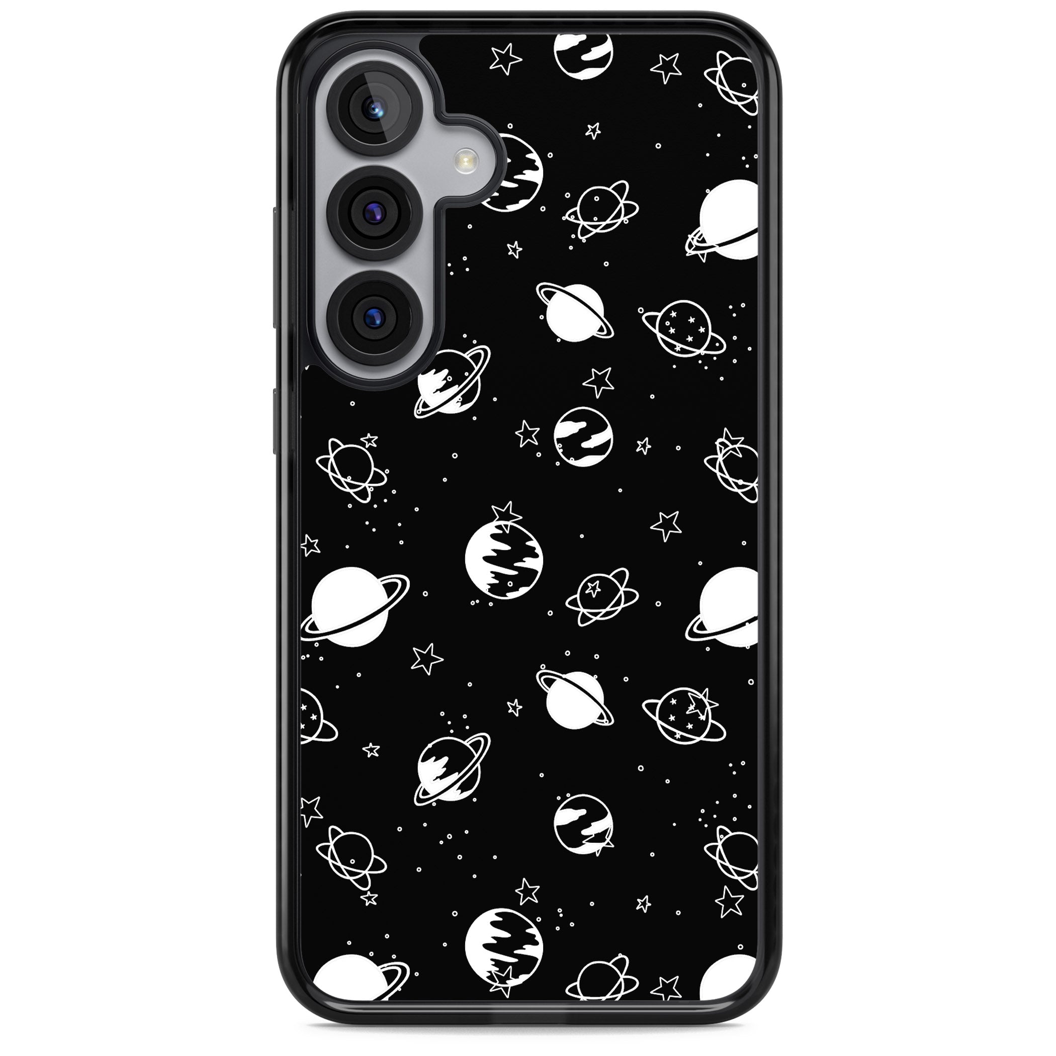 White Planets On Black