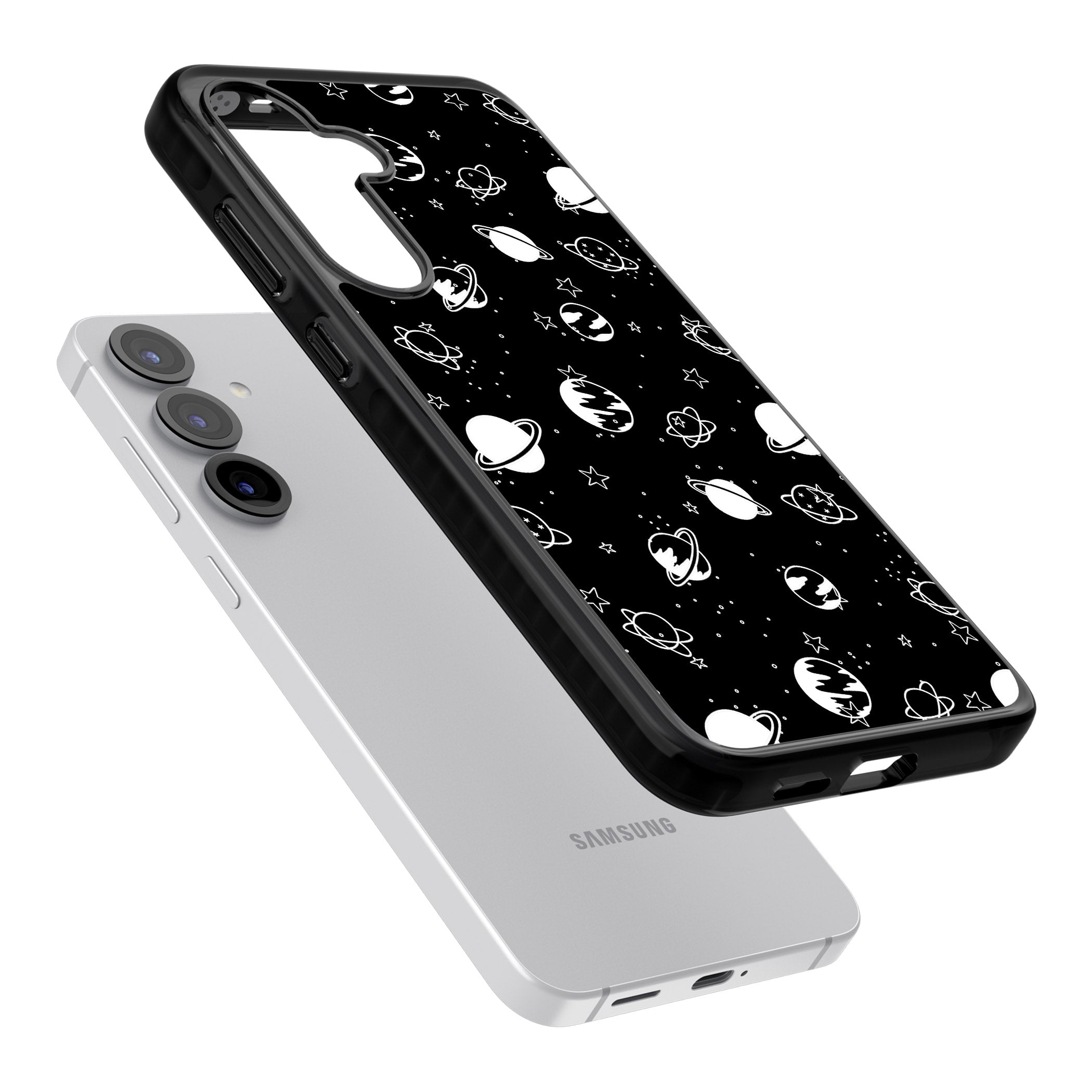 White Planets On Black