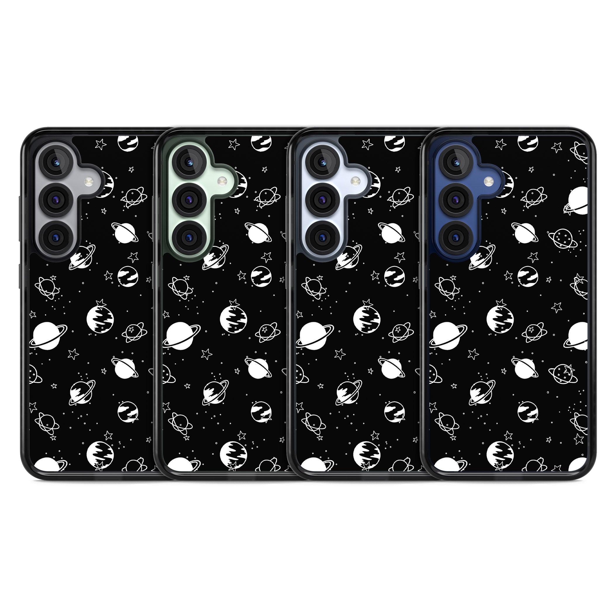 White Planets On Black