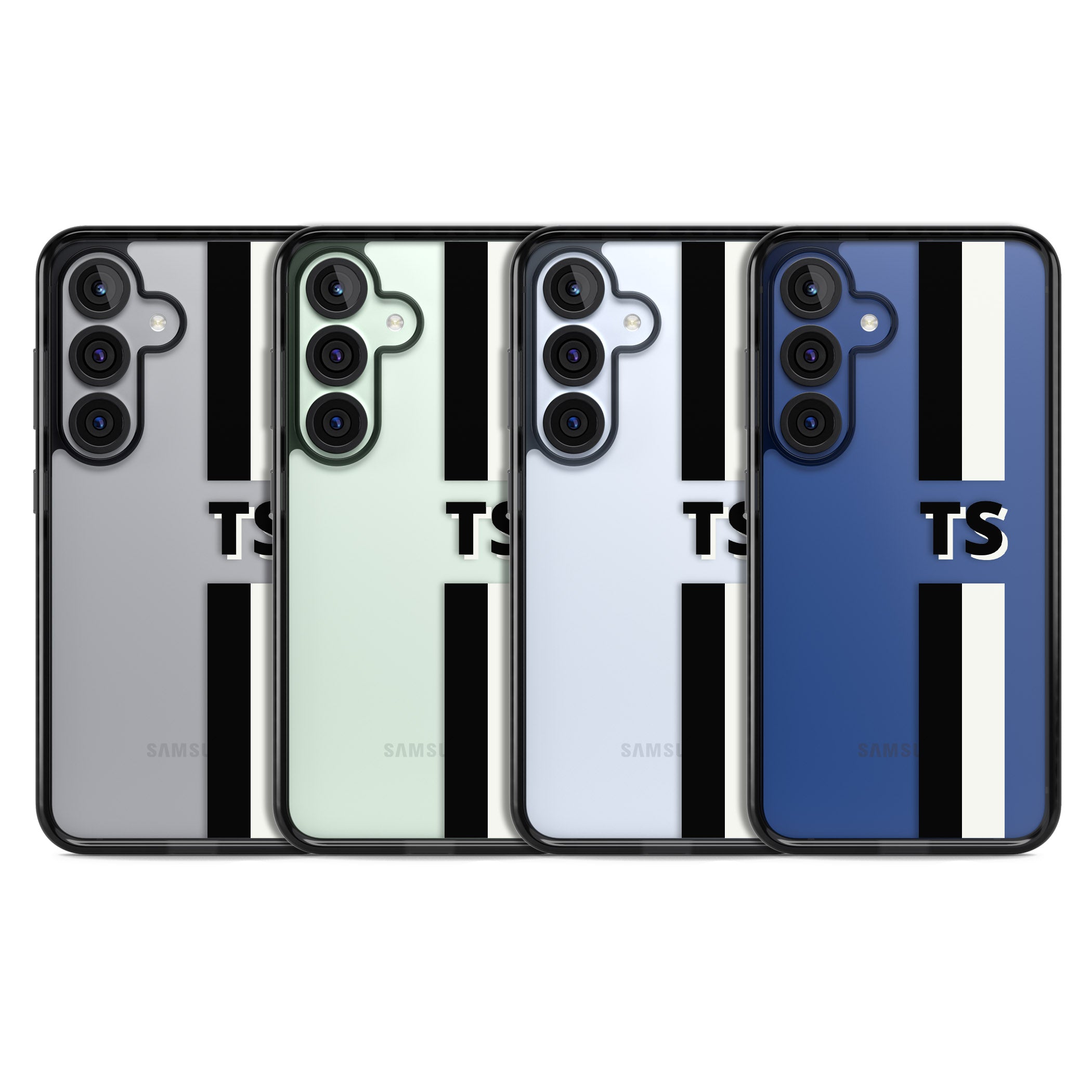 Personalised Black And White Stripe