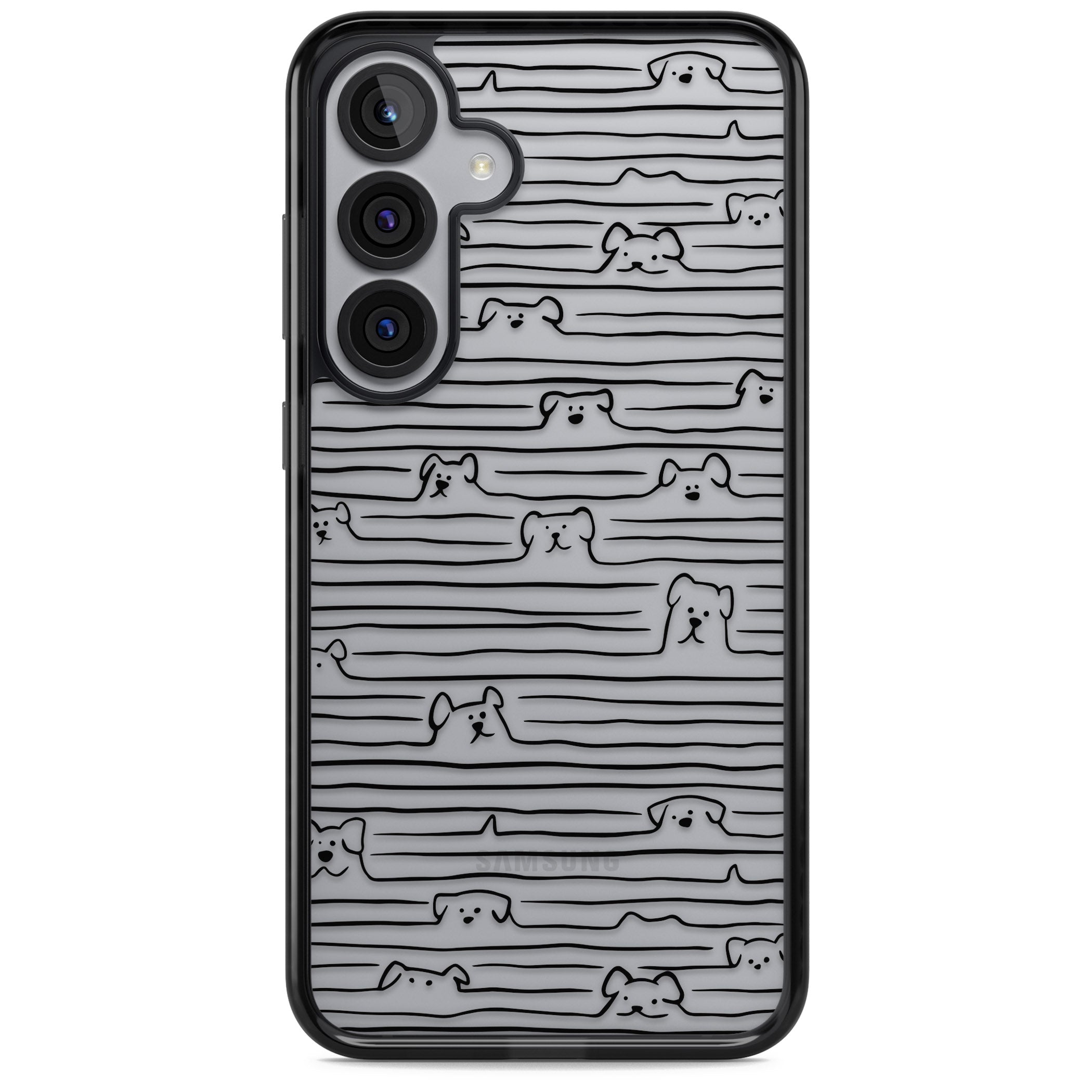 Dog Line Art Black