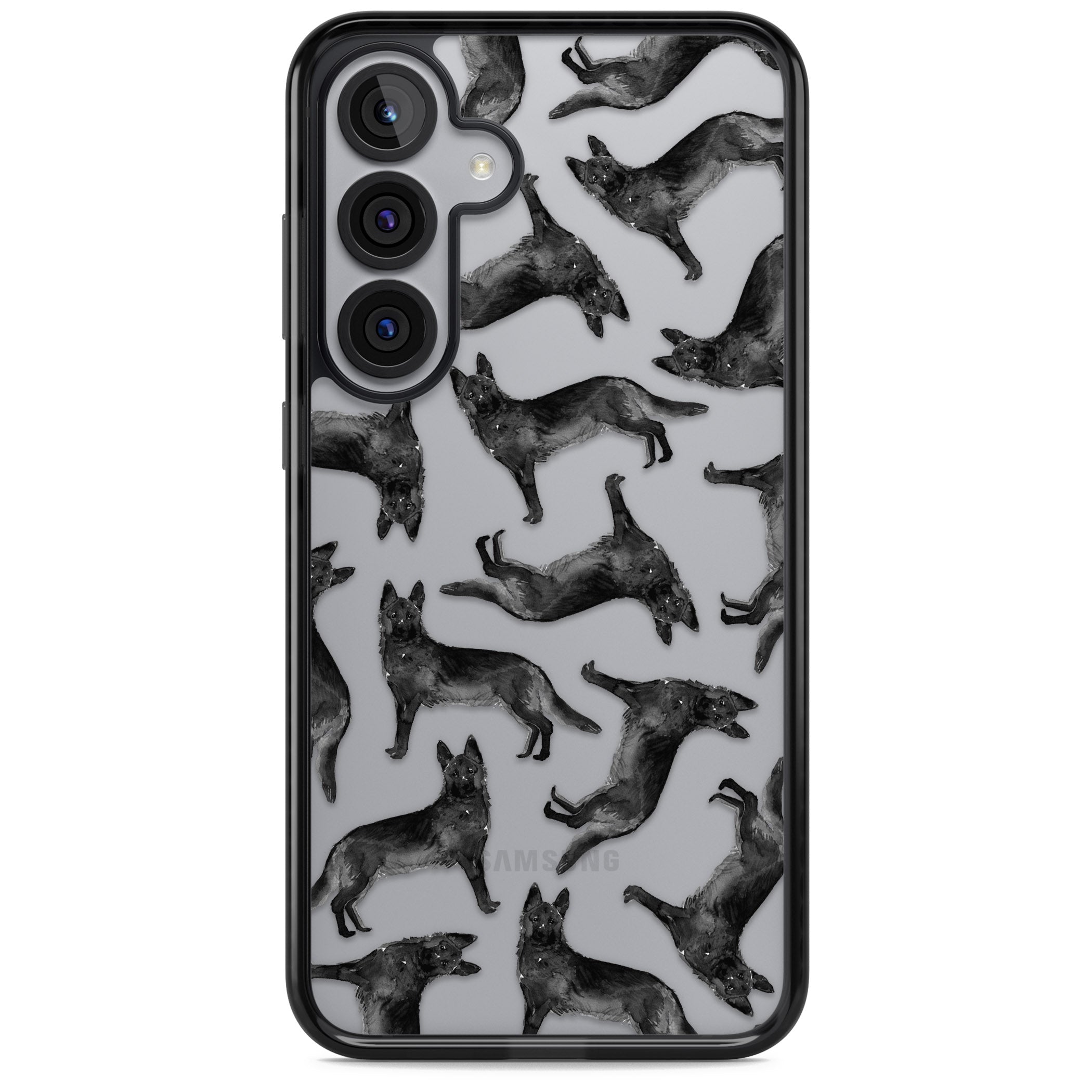 German Shepherd Pattern Black