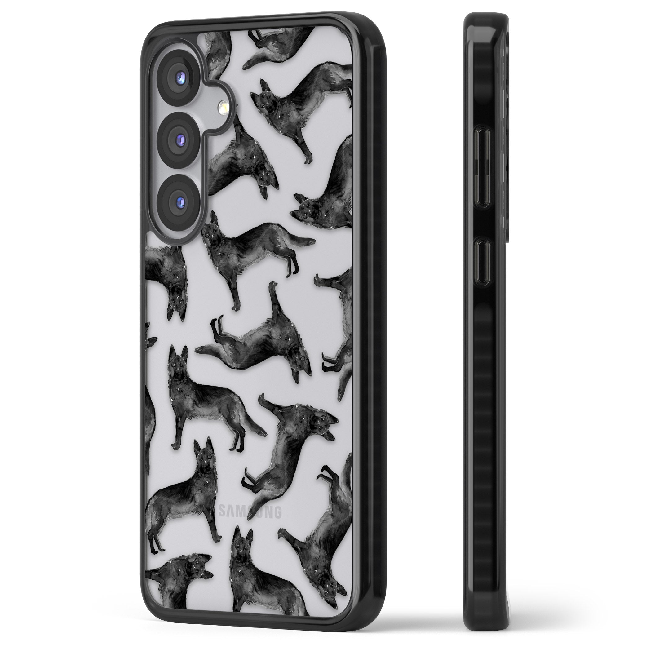 German Shepherd Pattern Black