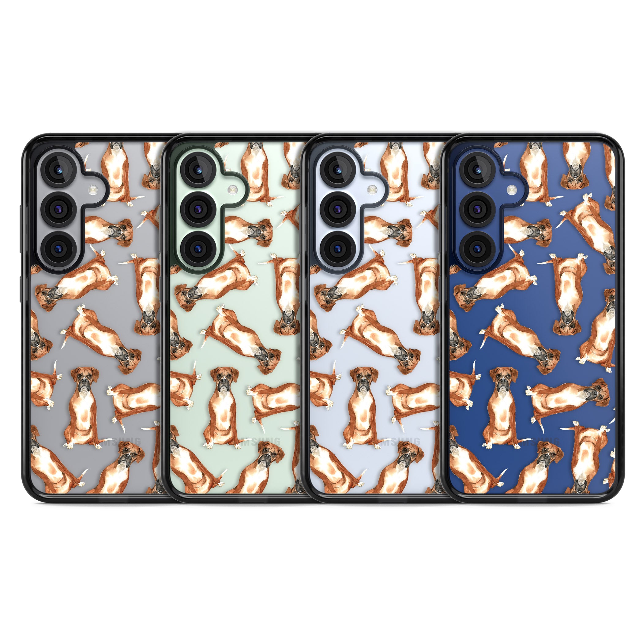 Boxer Watercolor Dog Pattern