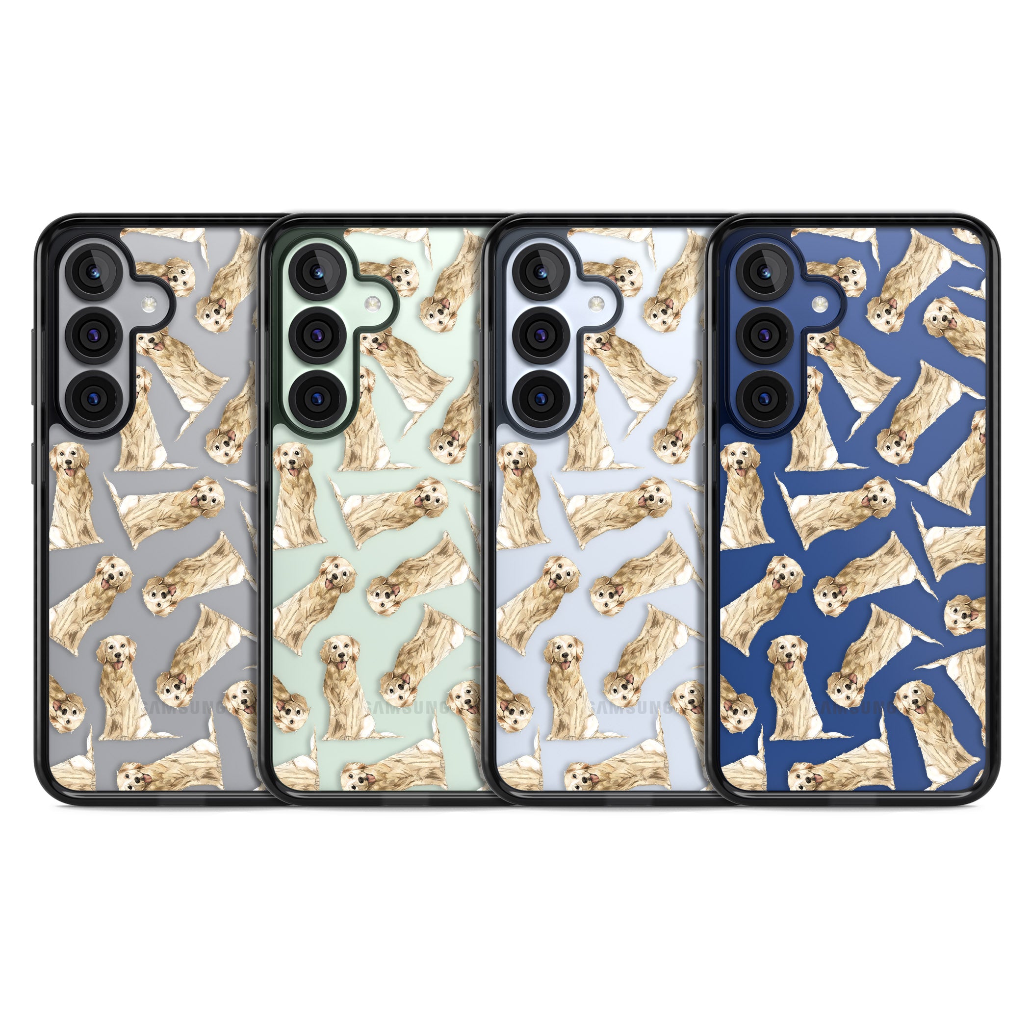 Golden Retriever Watercolor Pattern