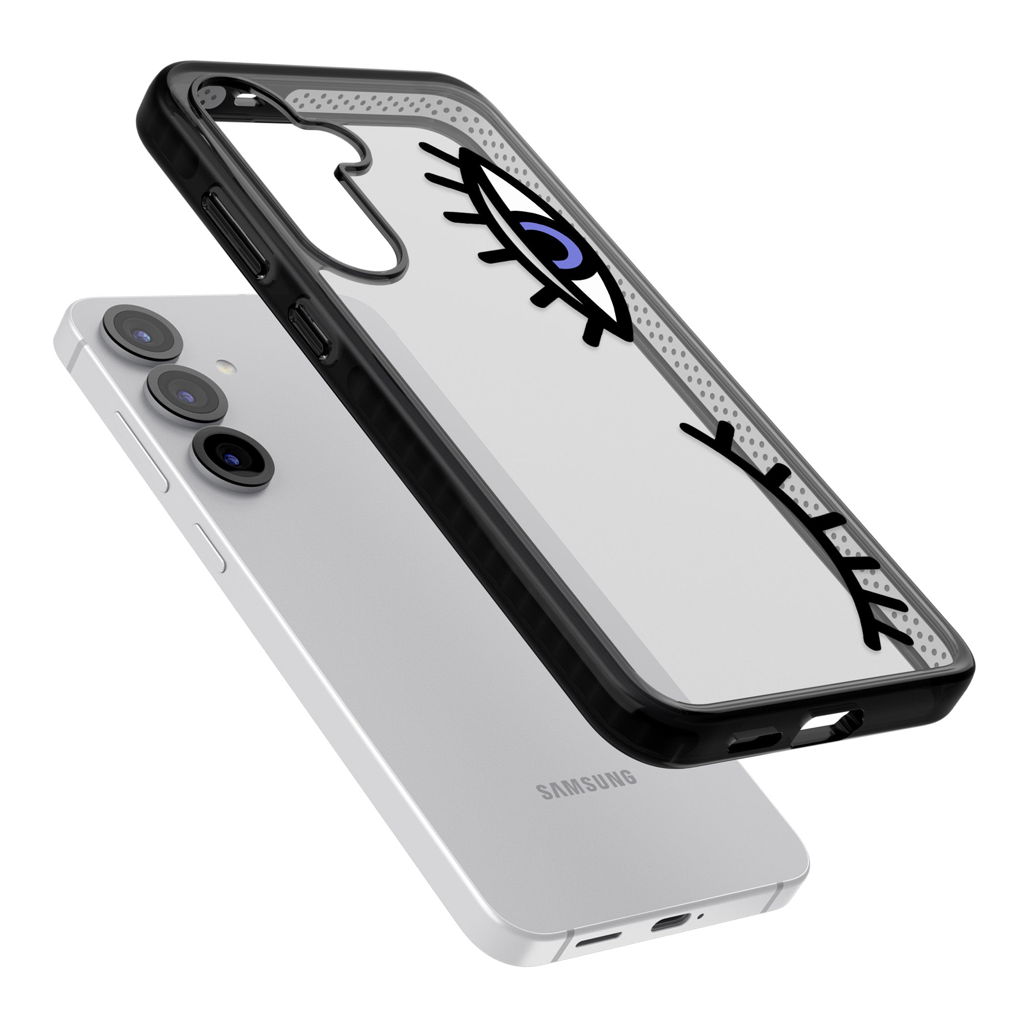 Winking Eyes Transparent Pattern