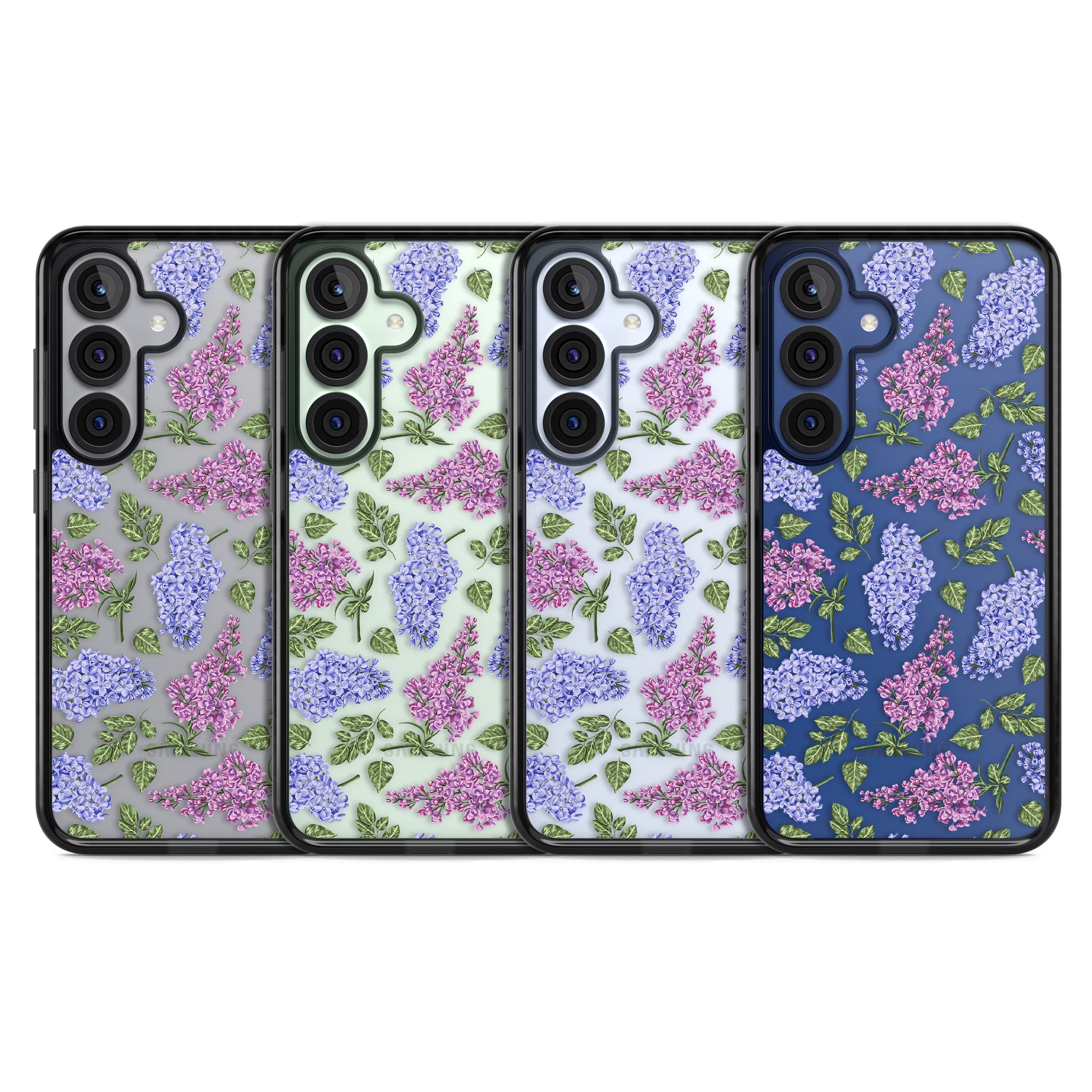 Purple Blossoms Transparent Floral