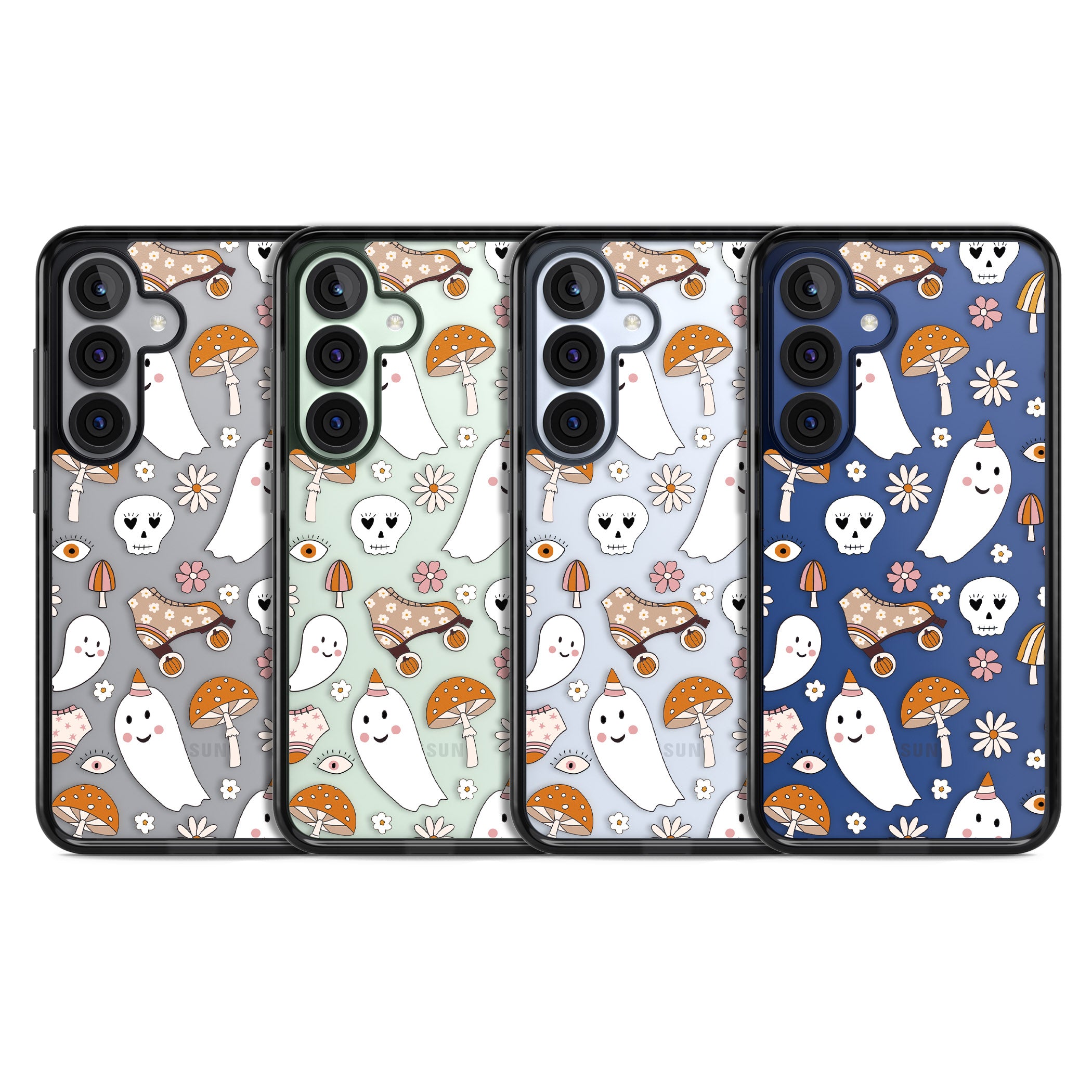 Cute Ghost And Skulls Pattern