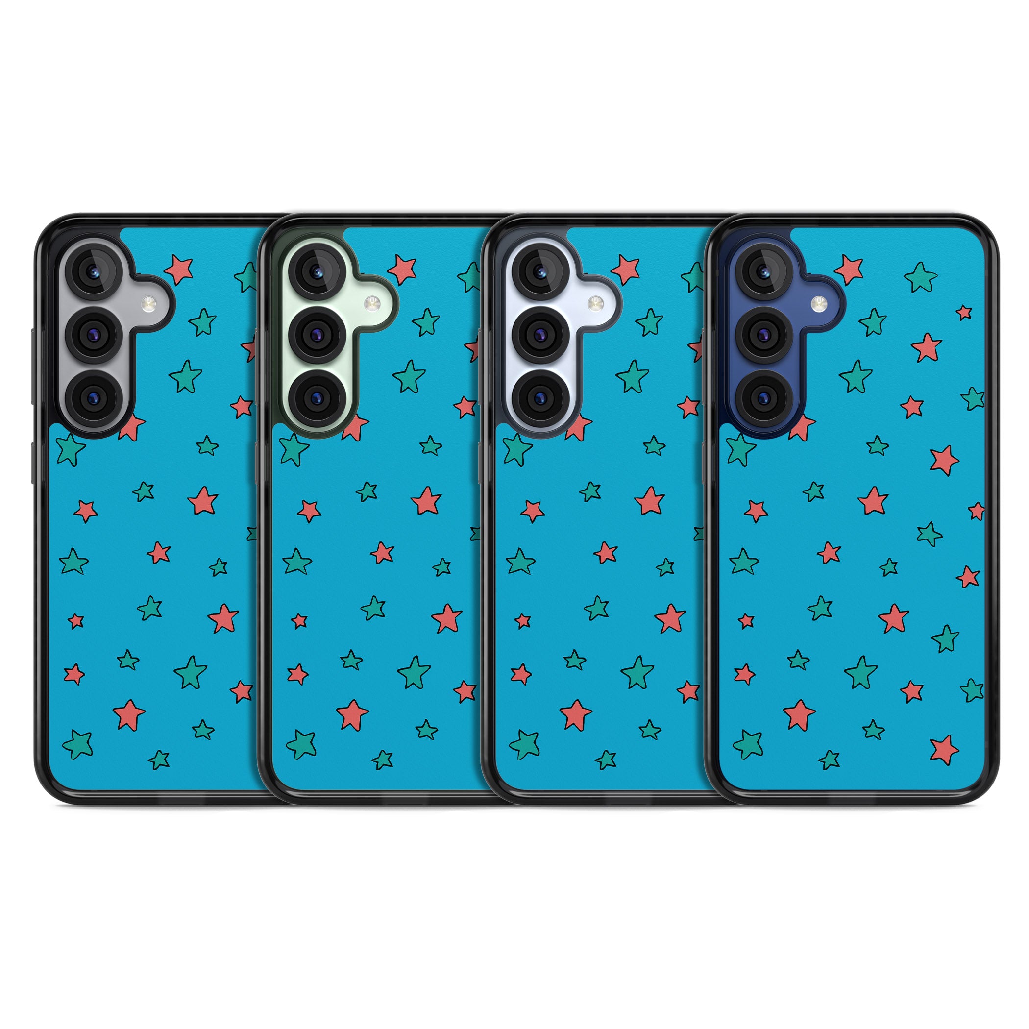 Blue Heartstopper Stars Pattern