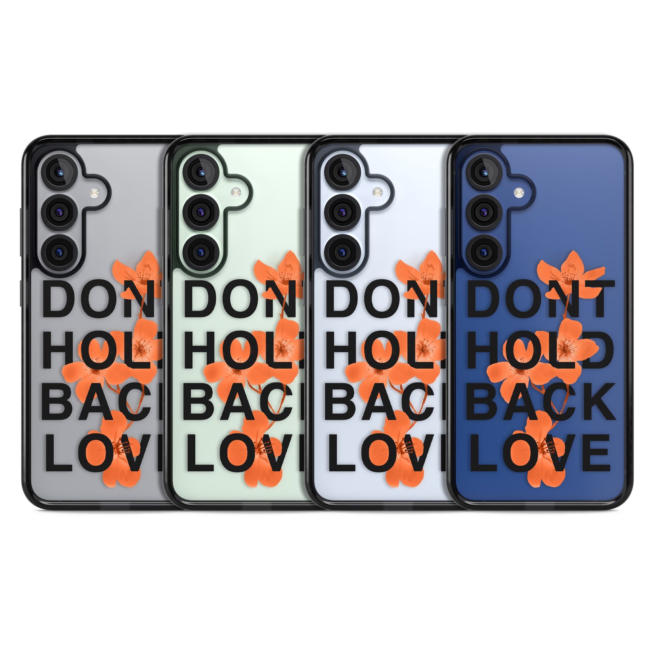 Don'T Hold Back Love Orange & Black