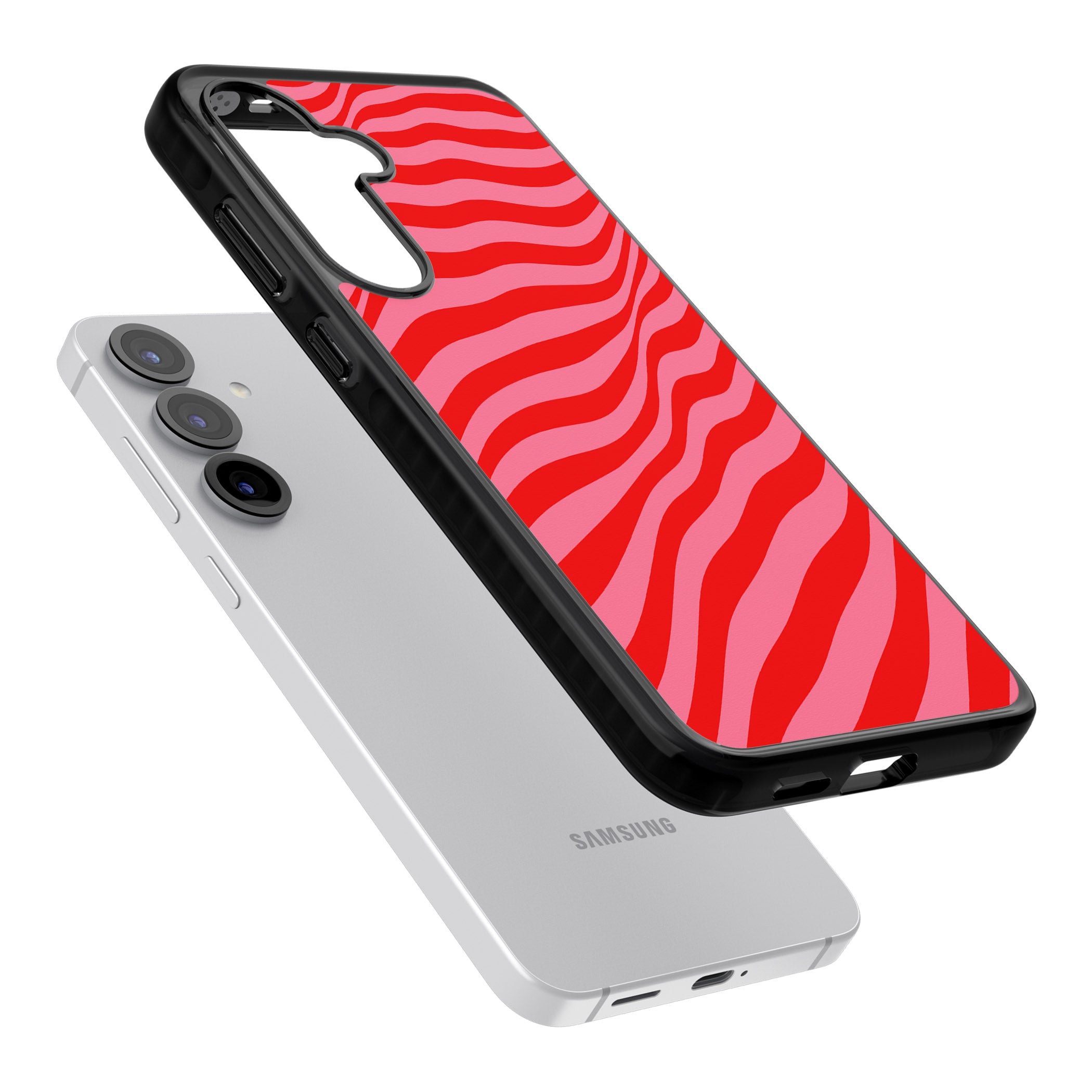 Pink & Red Distorted Line