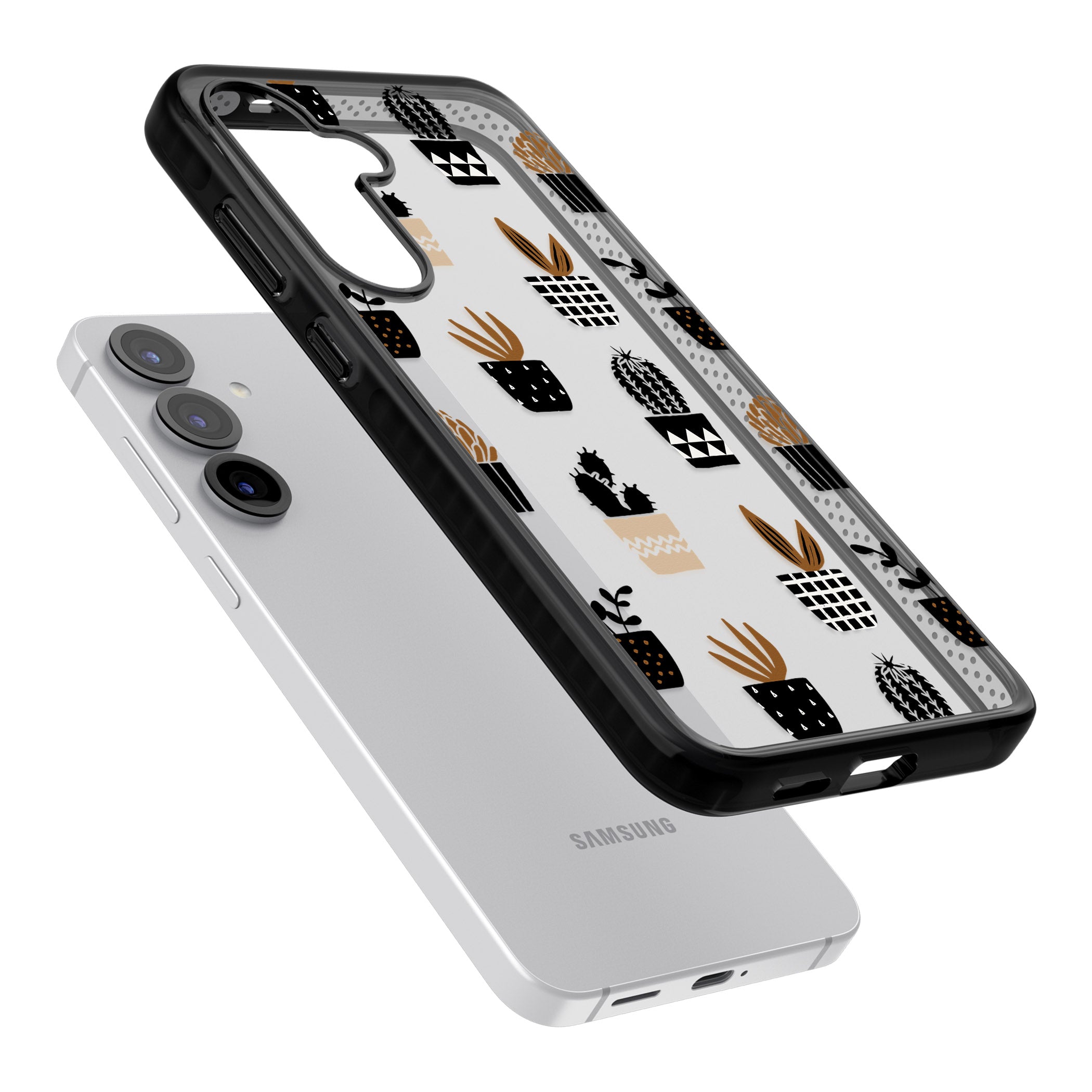 Large Mixed Plants Pattern Clear