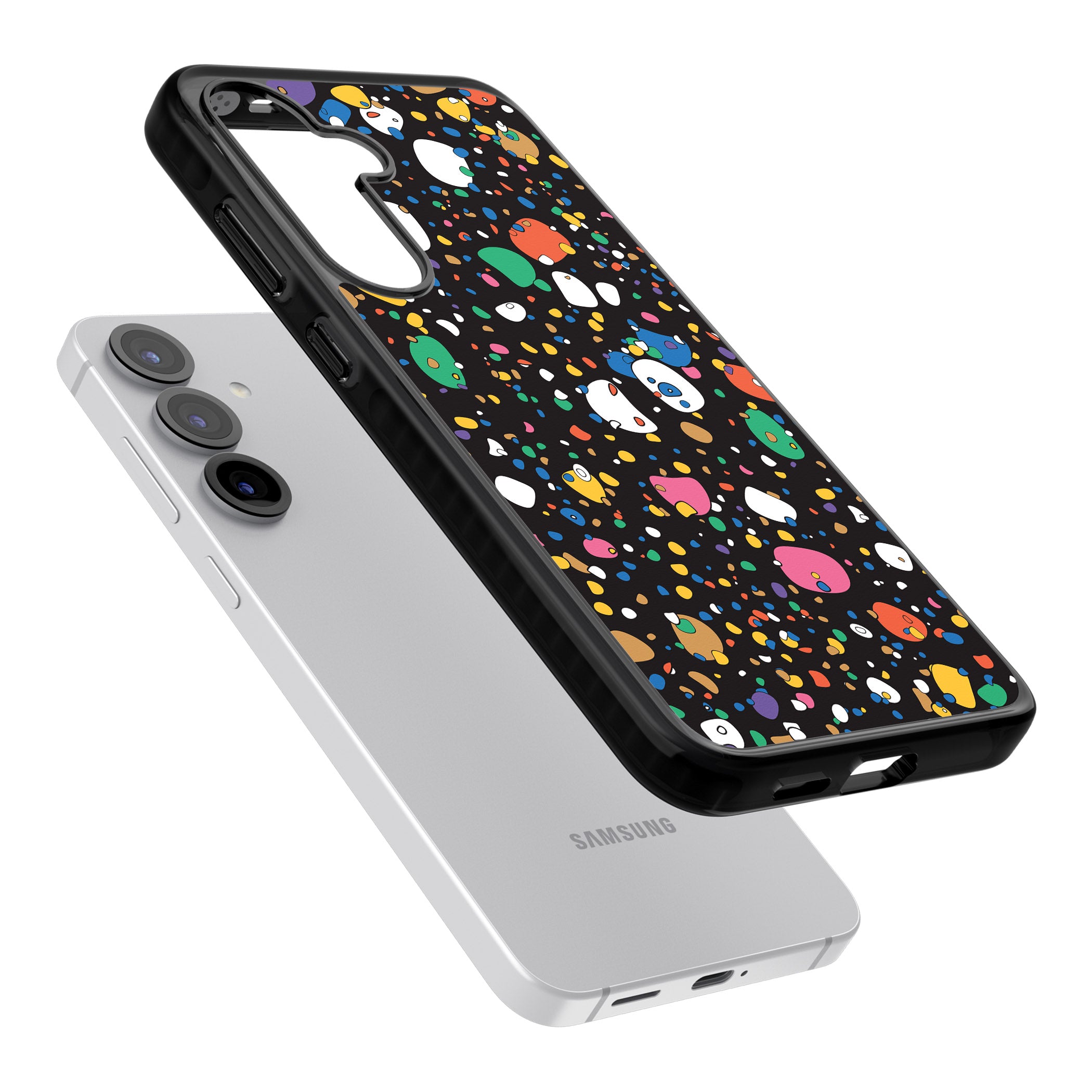 Colourful Confetti Pebbles (Black)