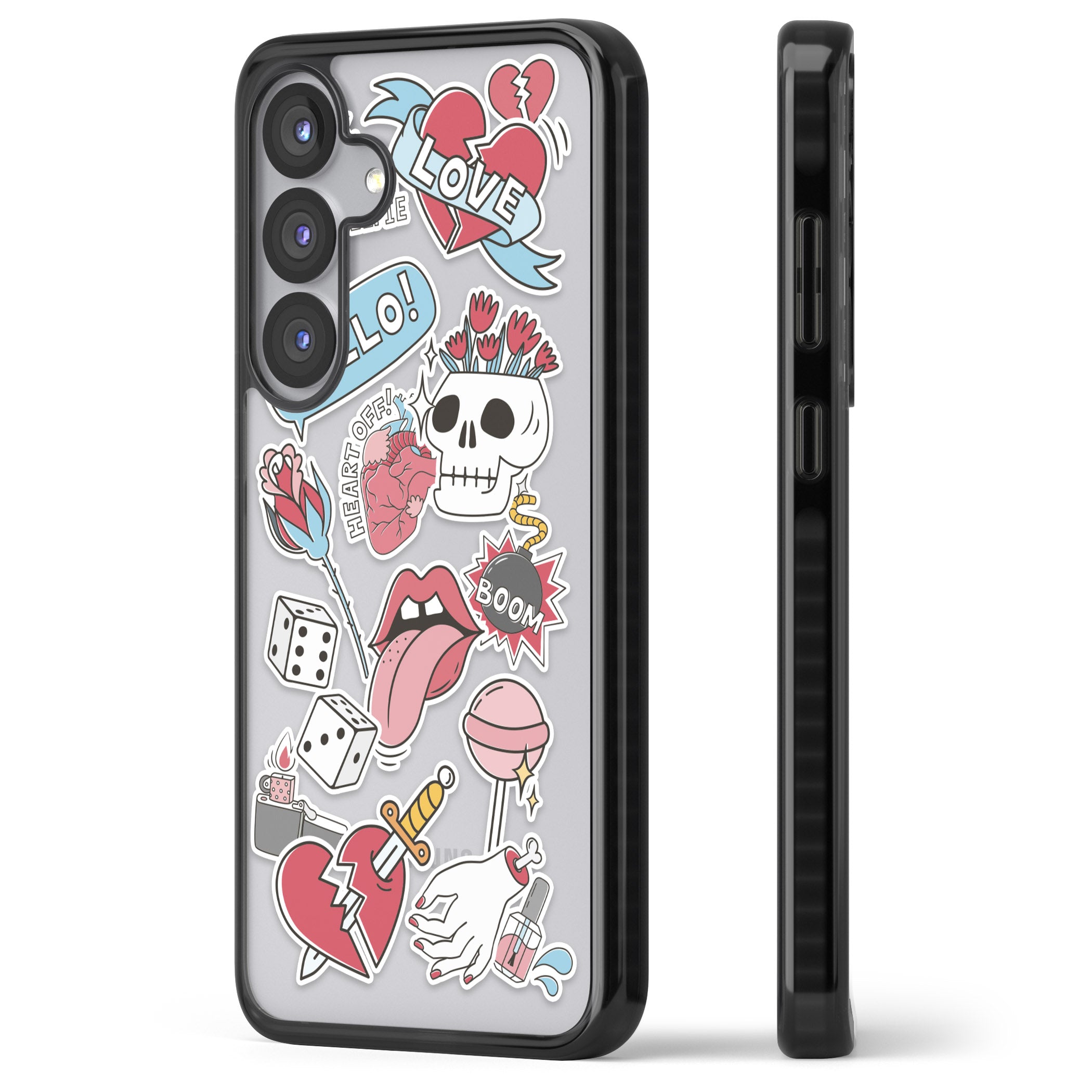 Skull & Flowers Stickers