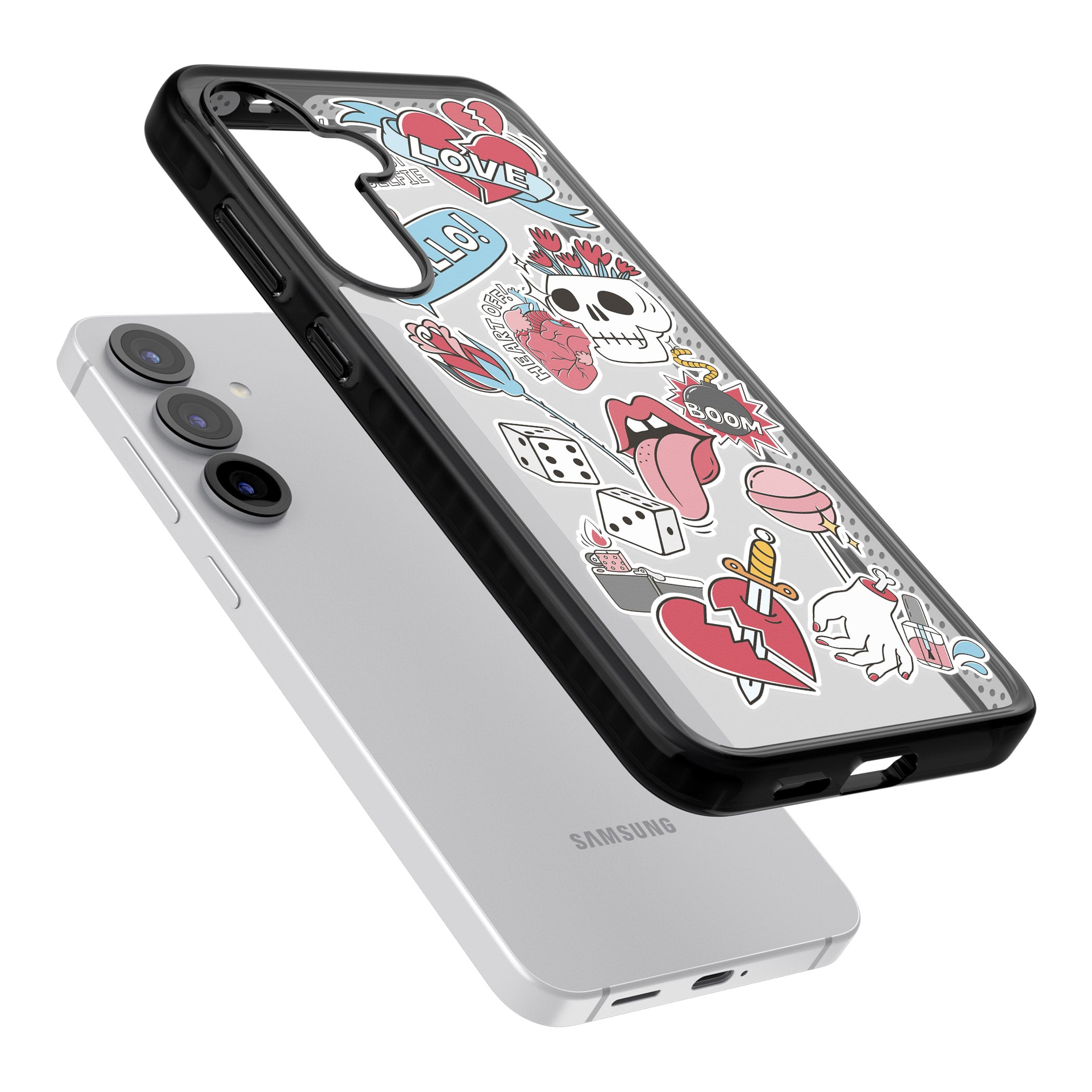 Skull & Flowers Stickers