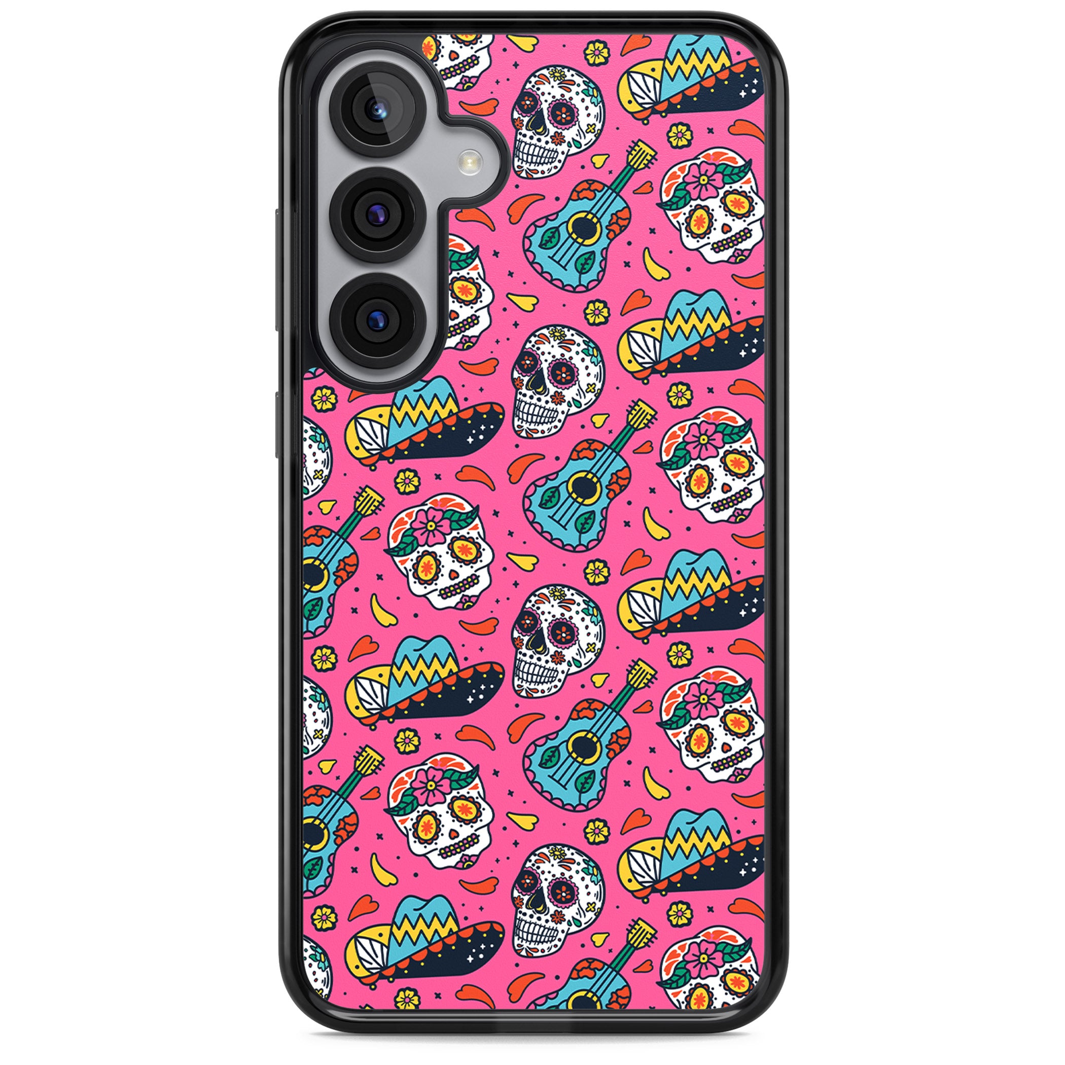 Pink Day Of The Dead Pattern