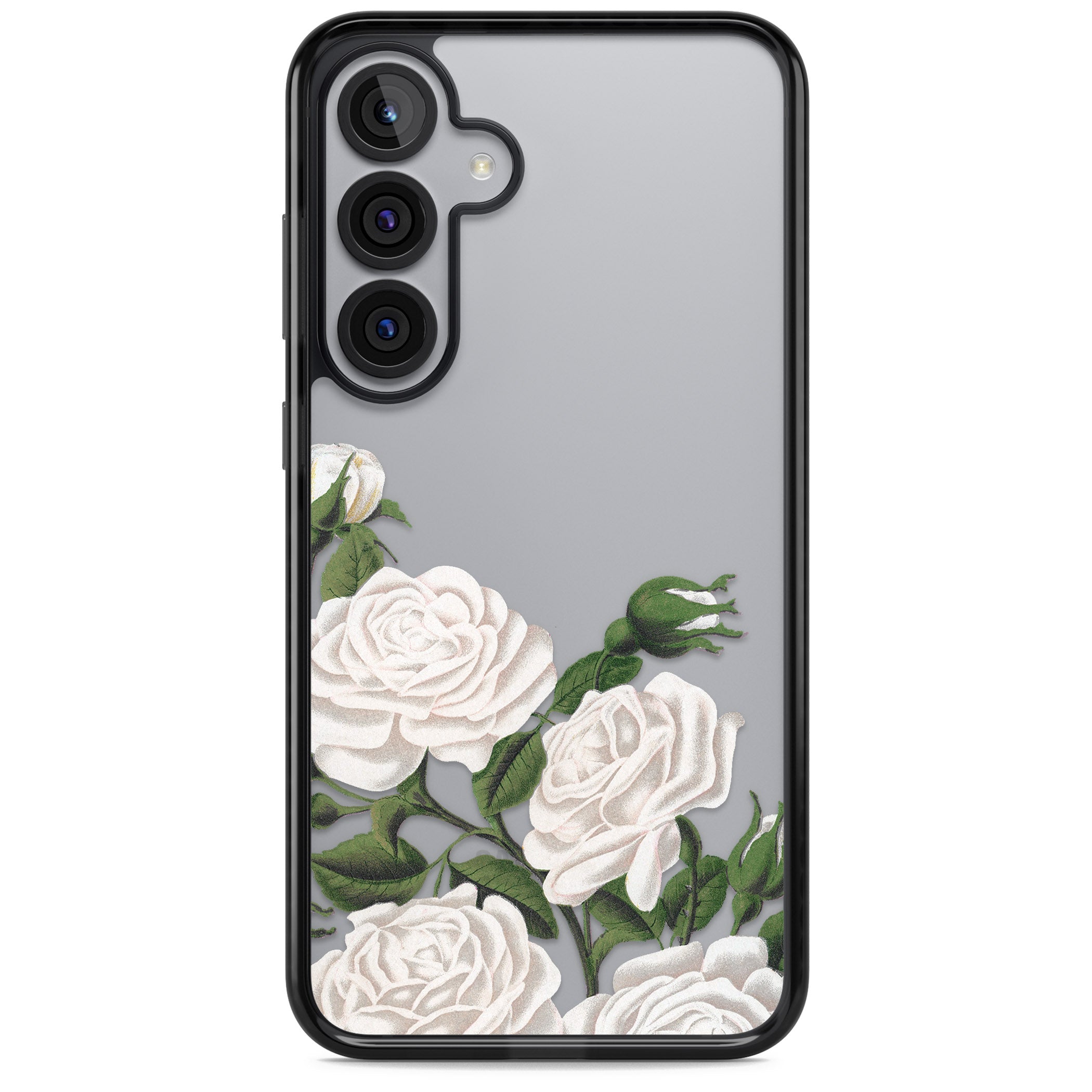 White Vintage Painted Flowers