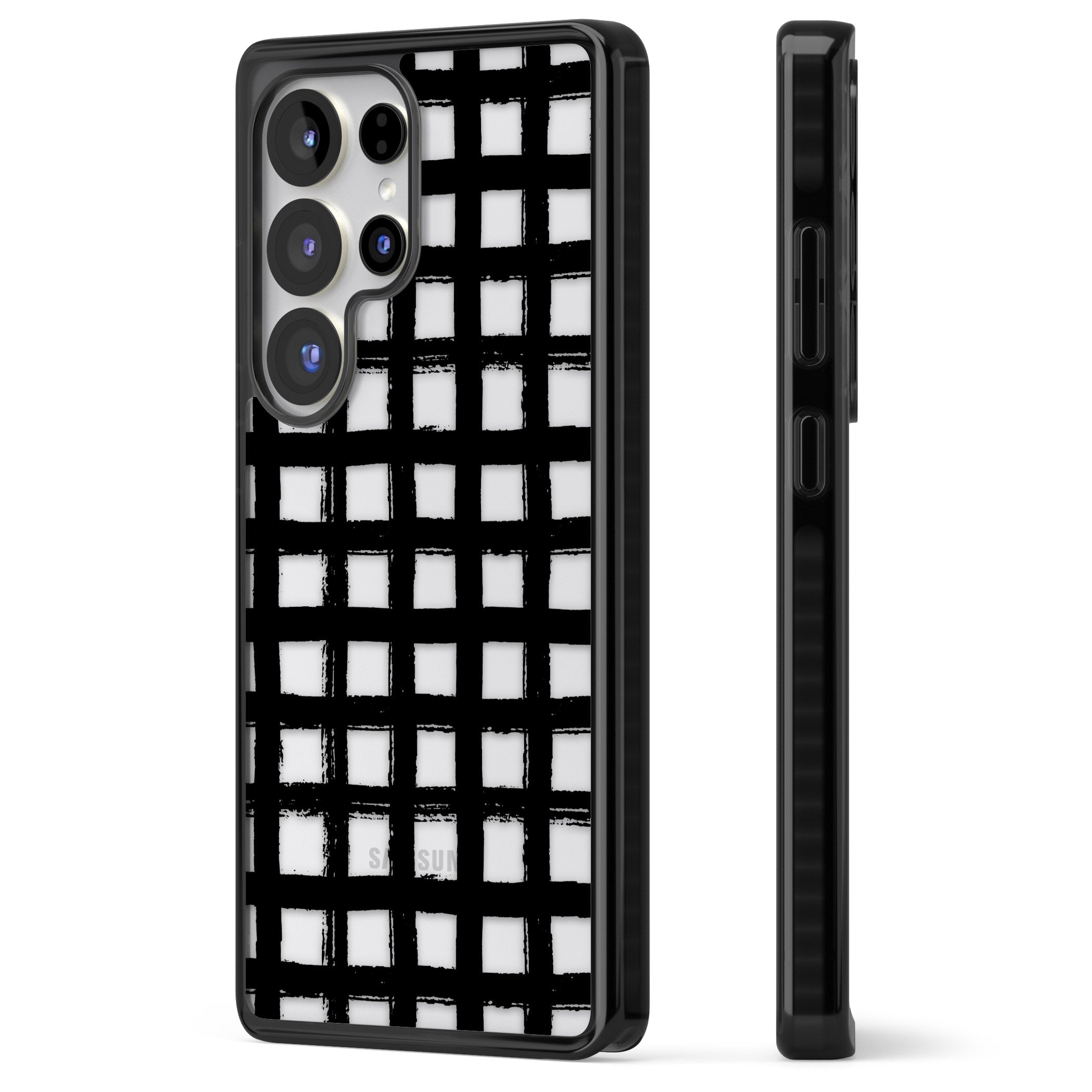 Messy Black Grid Clear