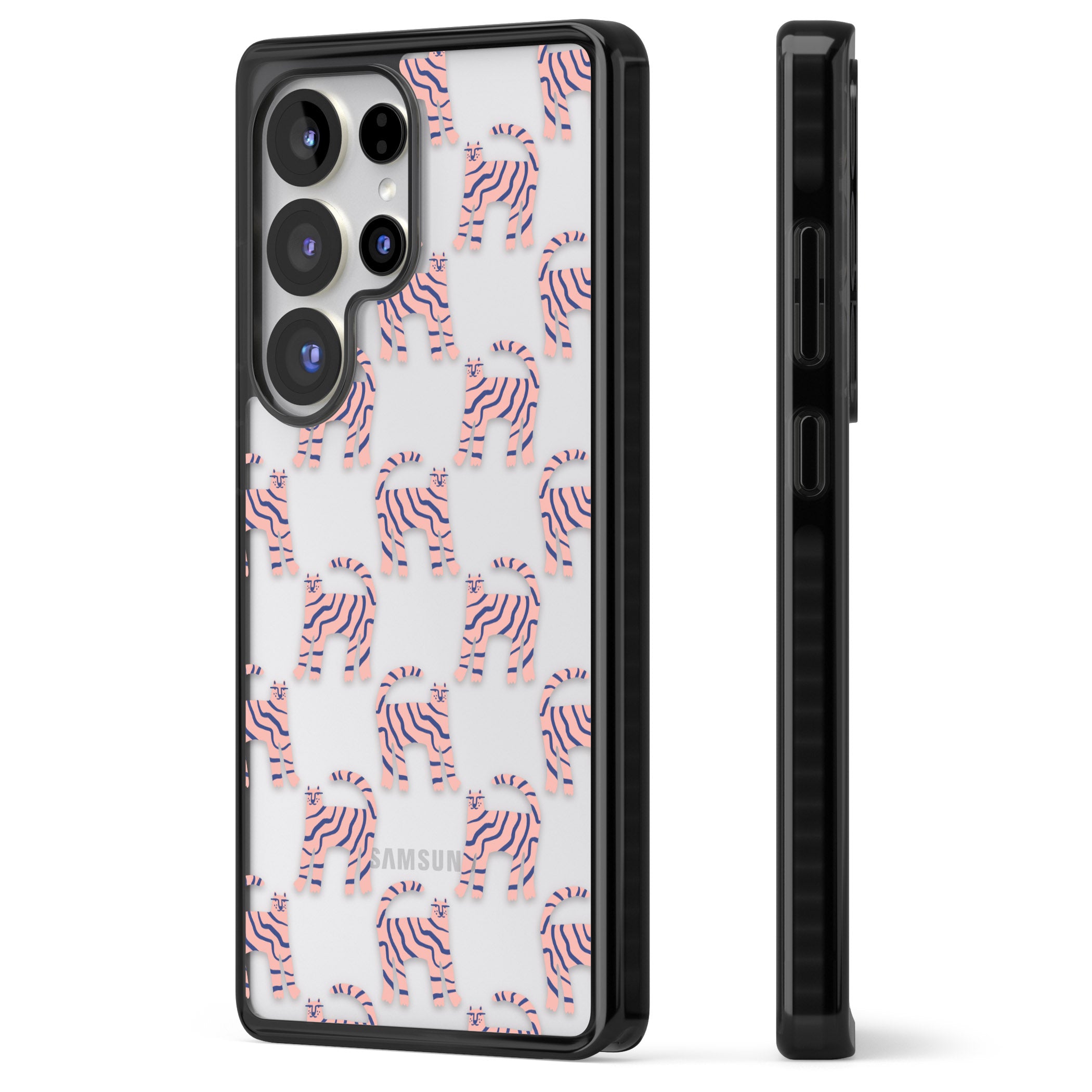 Pink And Blue Cat Pattern