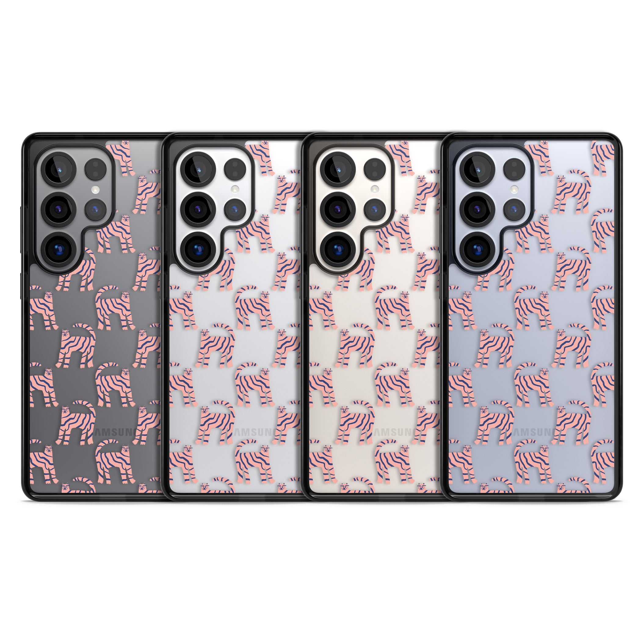 Pink And Blue Cat Pattern