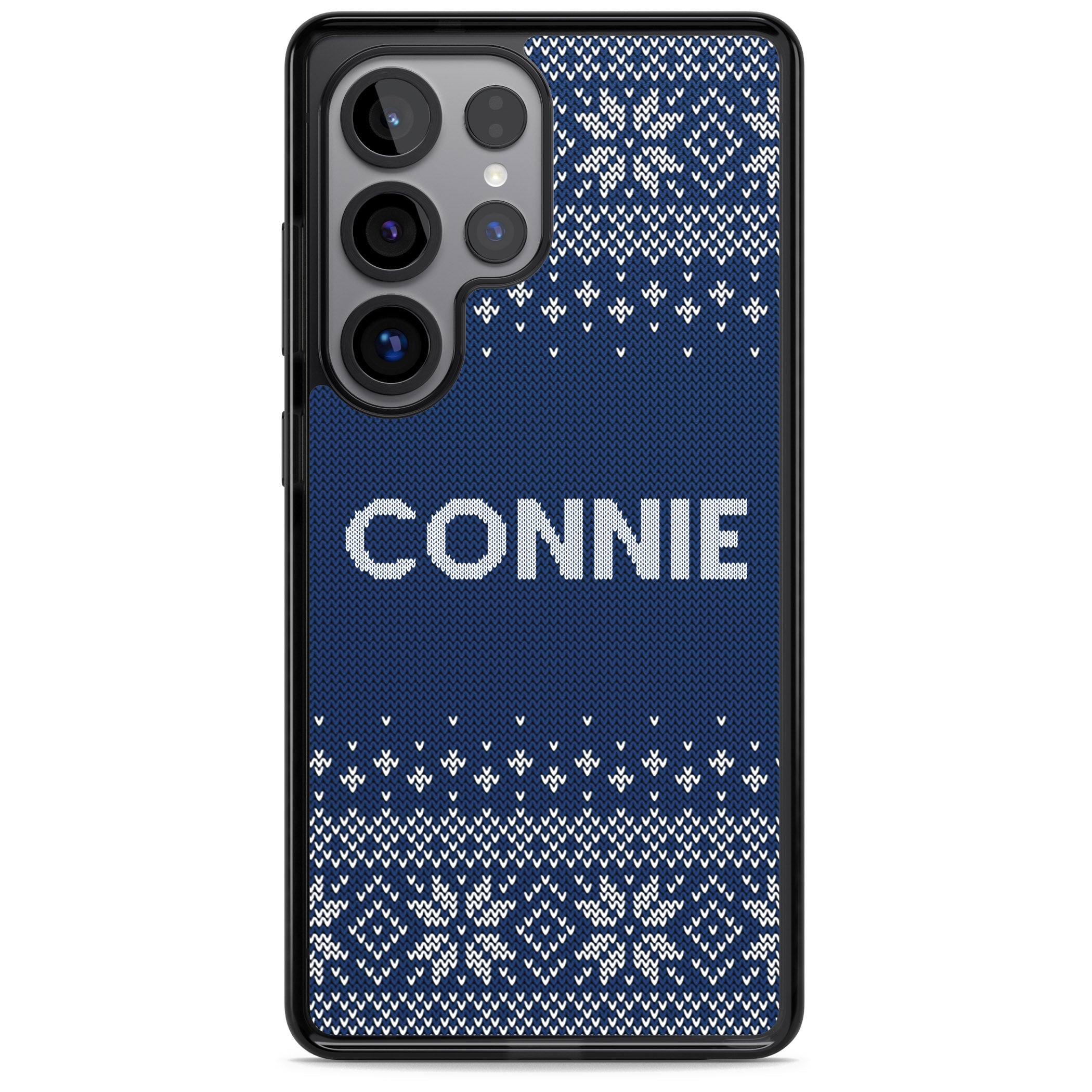 Personalised Blue Knitted Christmas