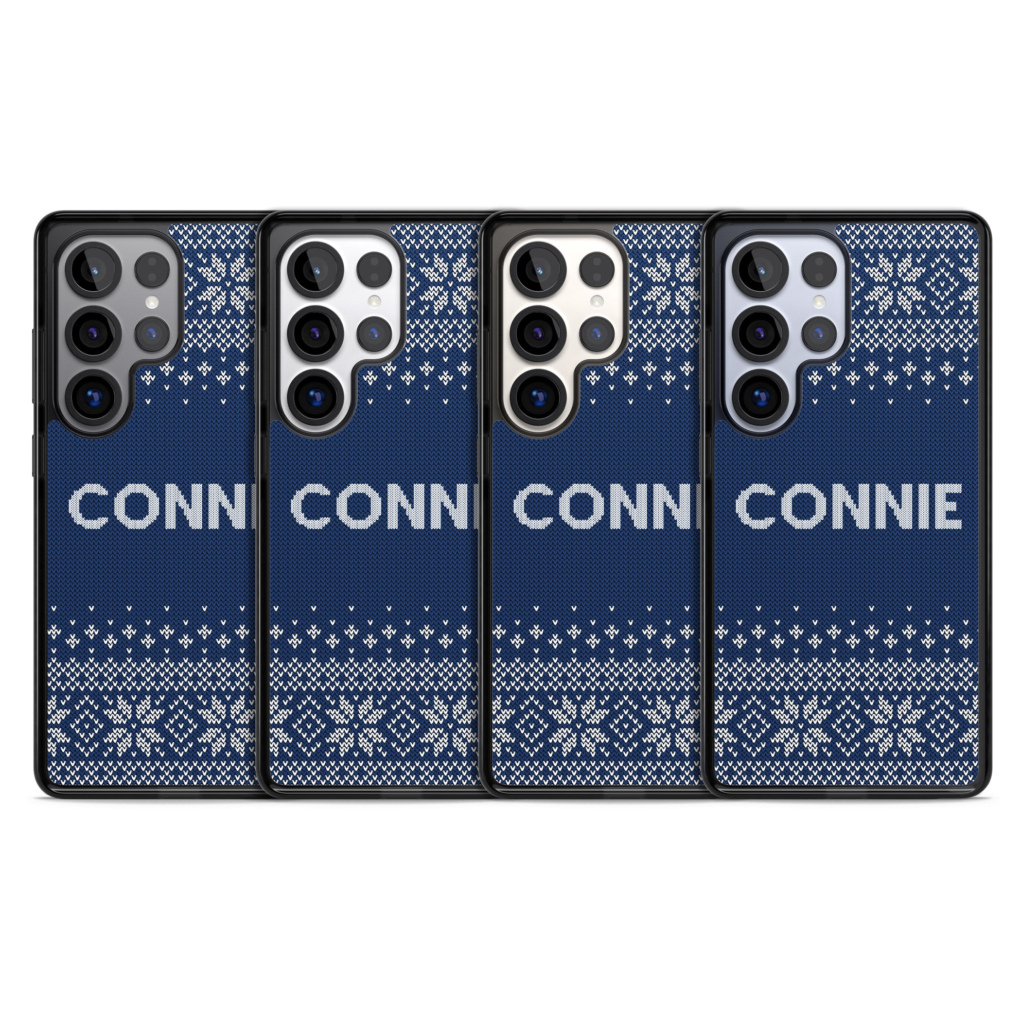 Personalised Blue Knitted Christmas