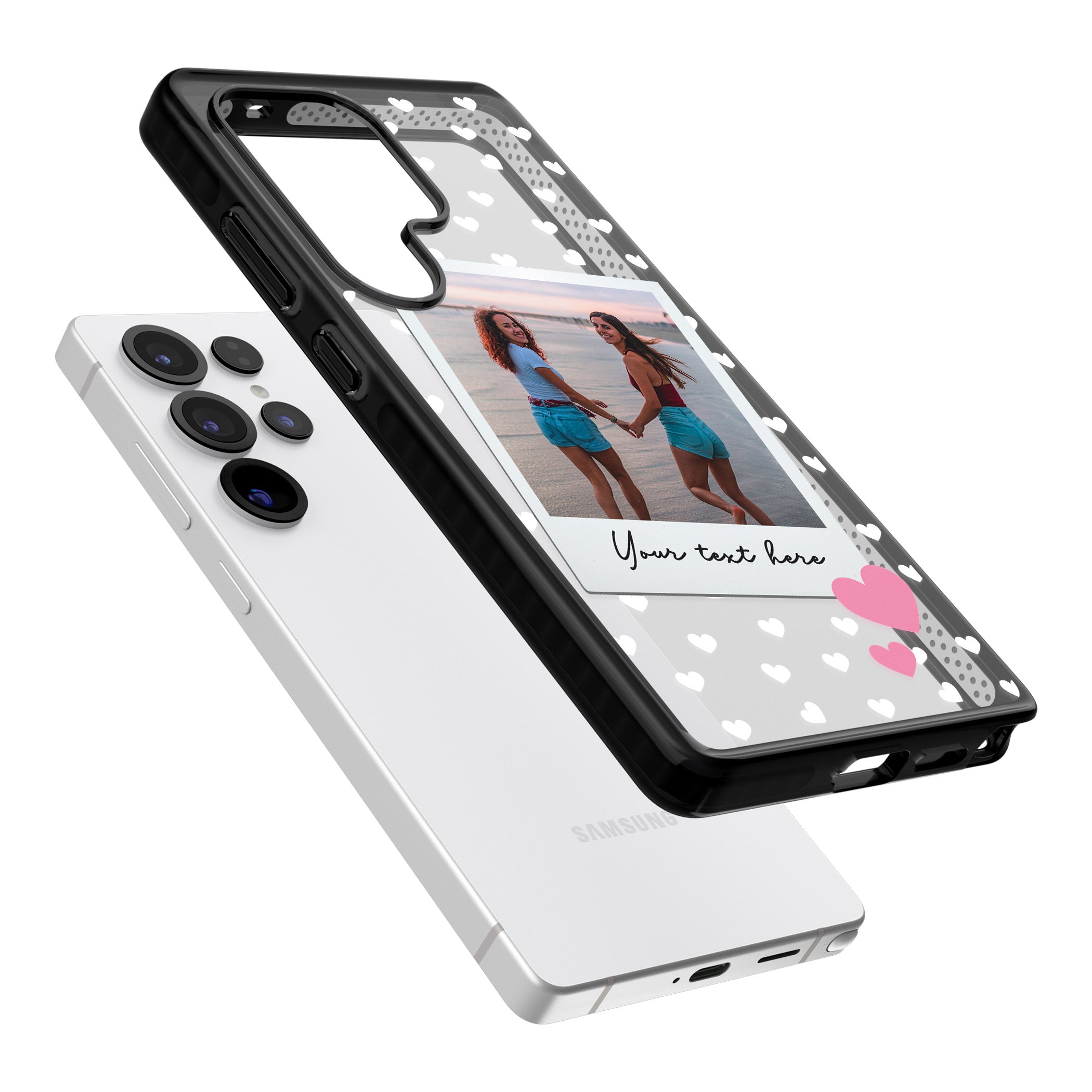 Personalised Hearts Instant Camera Photo