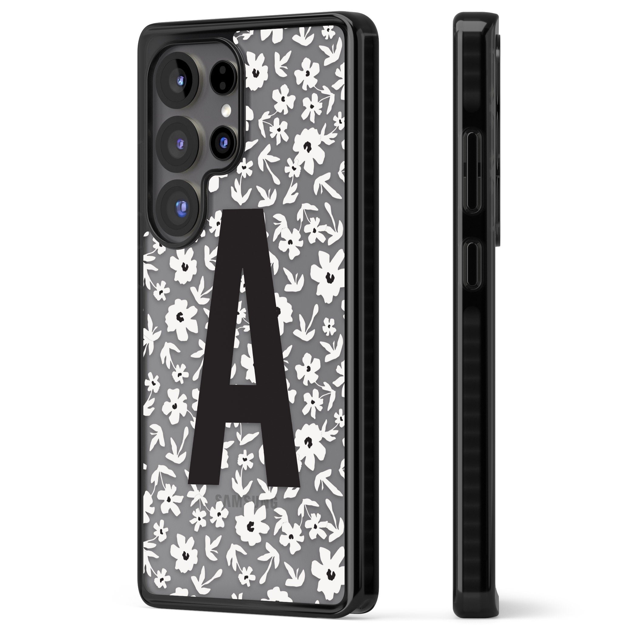 Personalised Bold Initial Floral