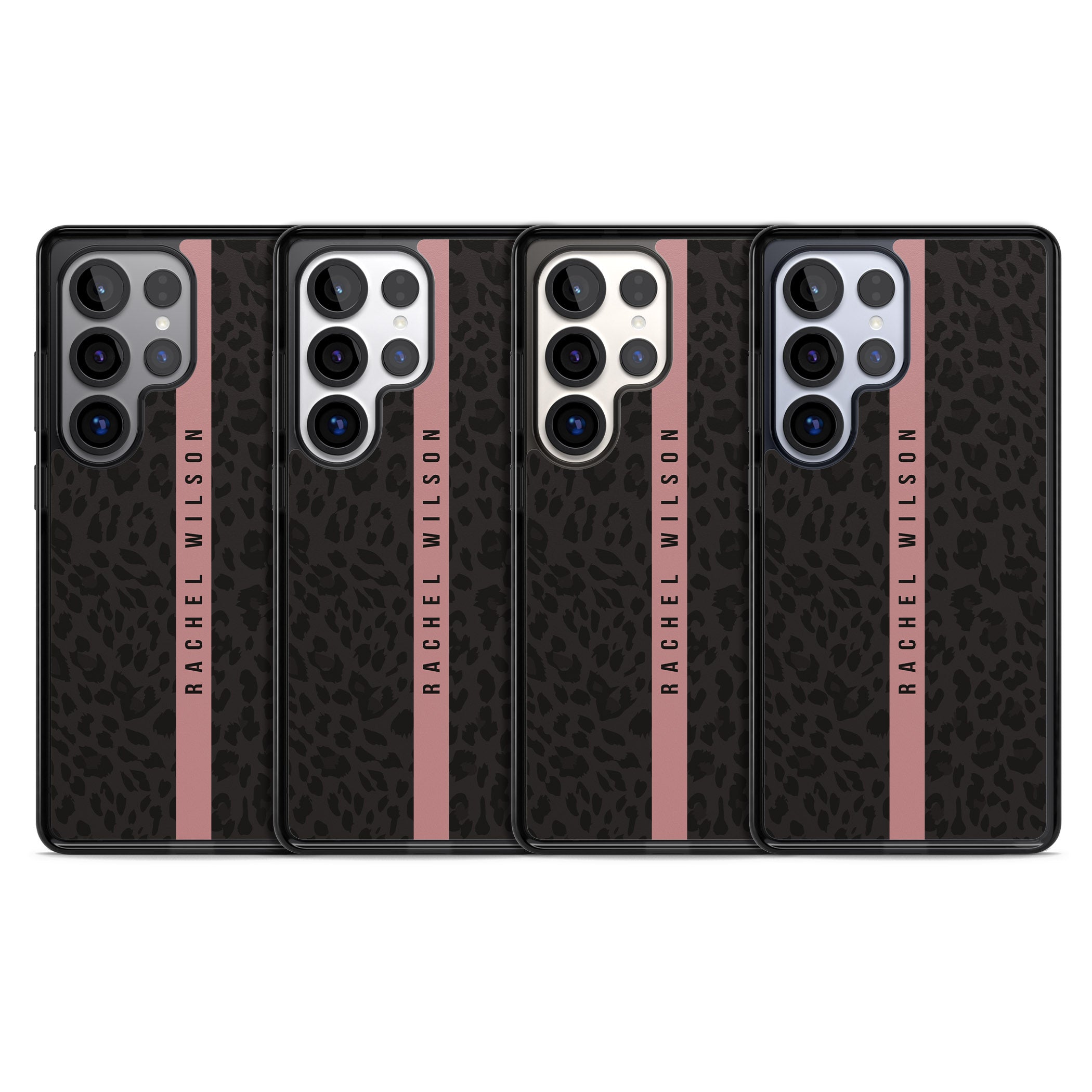 Personalised Pink Stripe Leopard