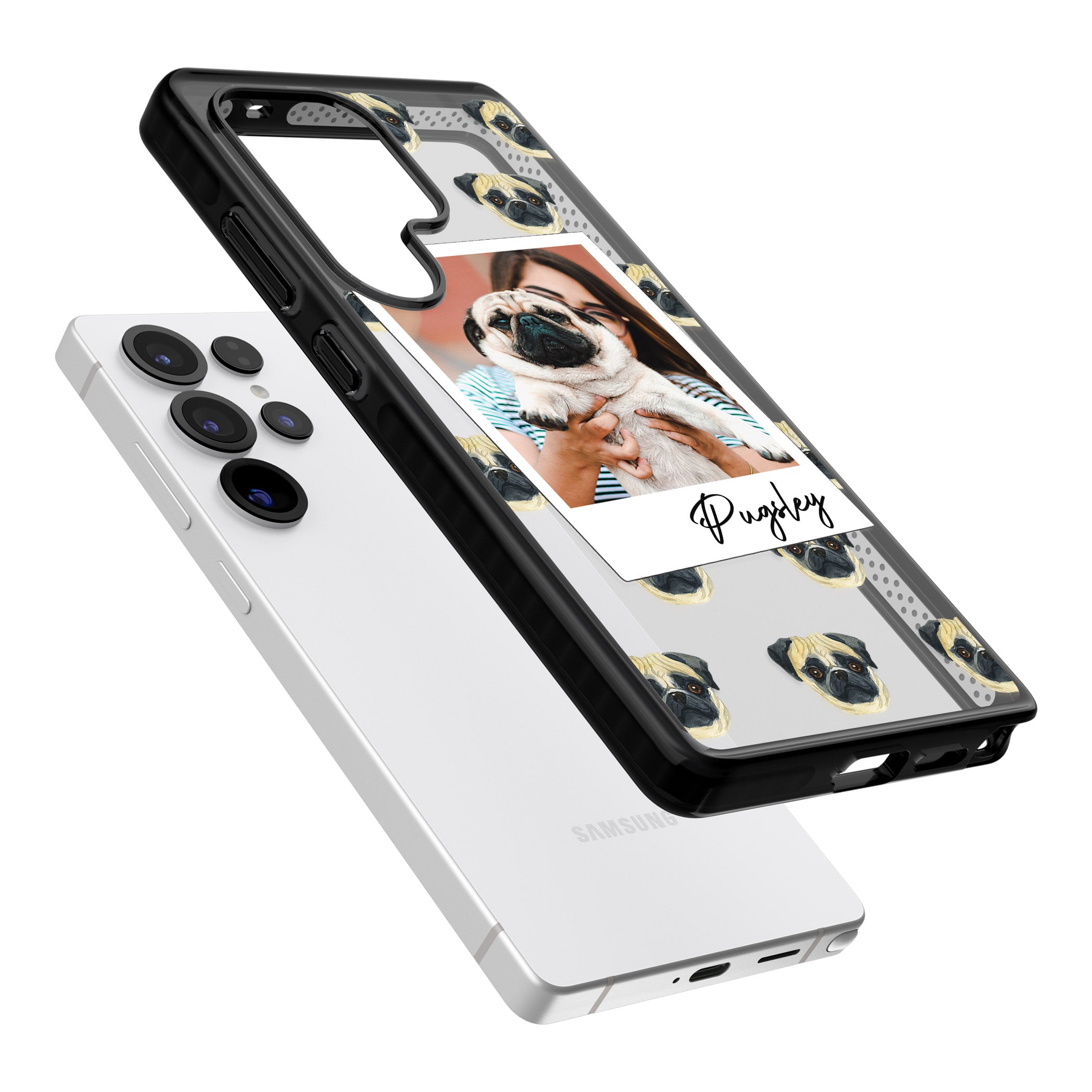 Personalised Pug Instant Camera Photo