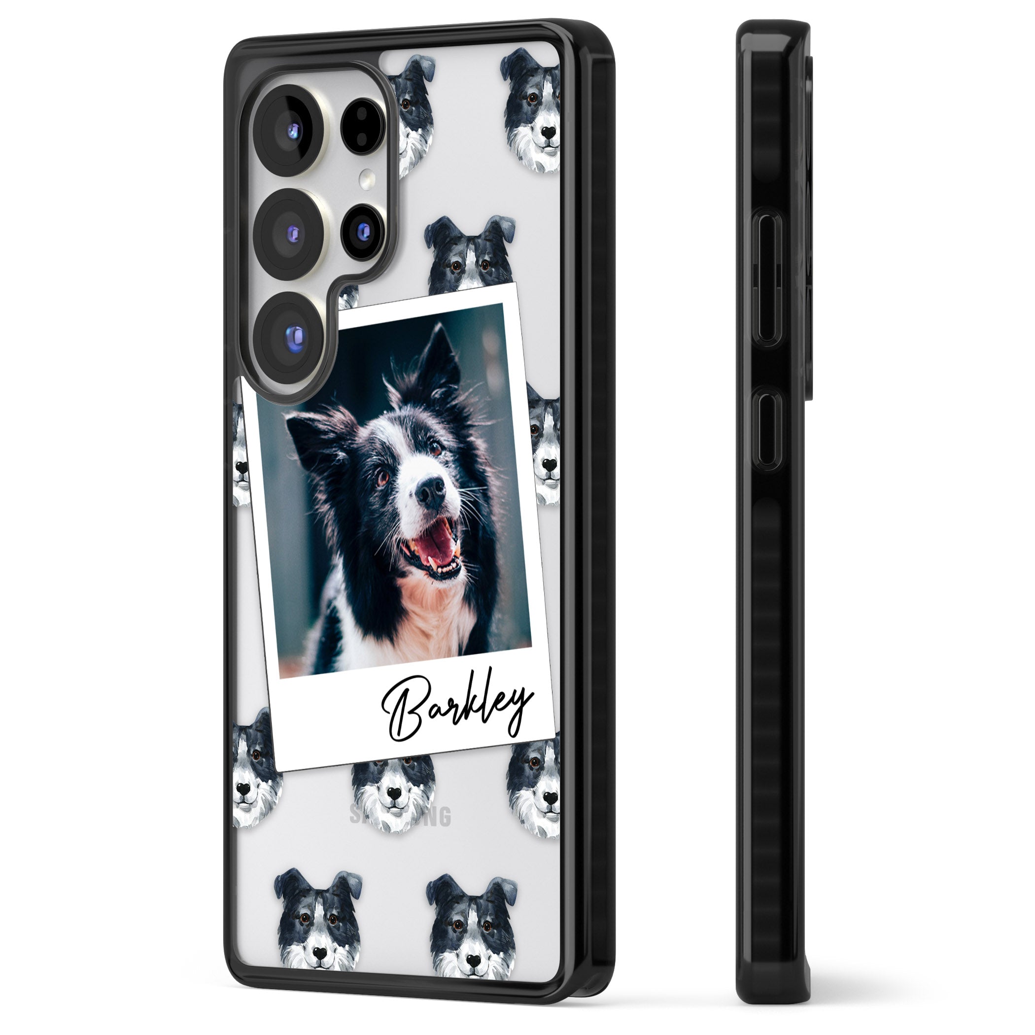 Personalised Border Collie Instant Camera Photo