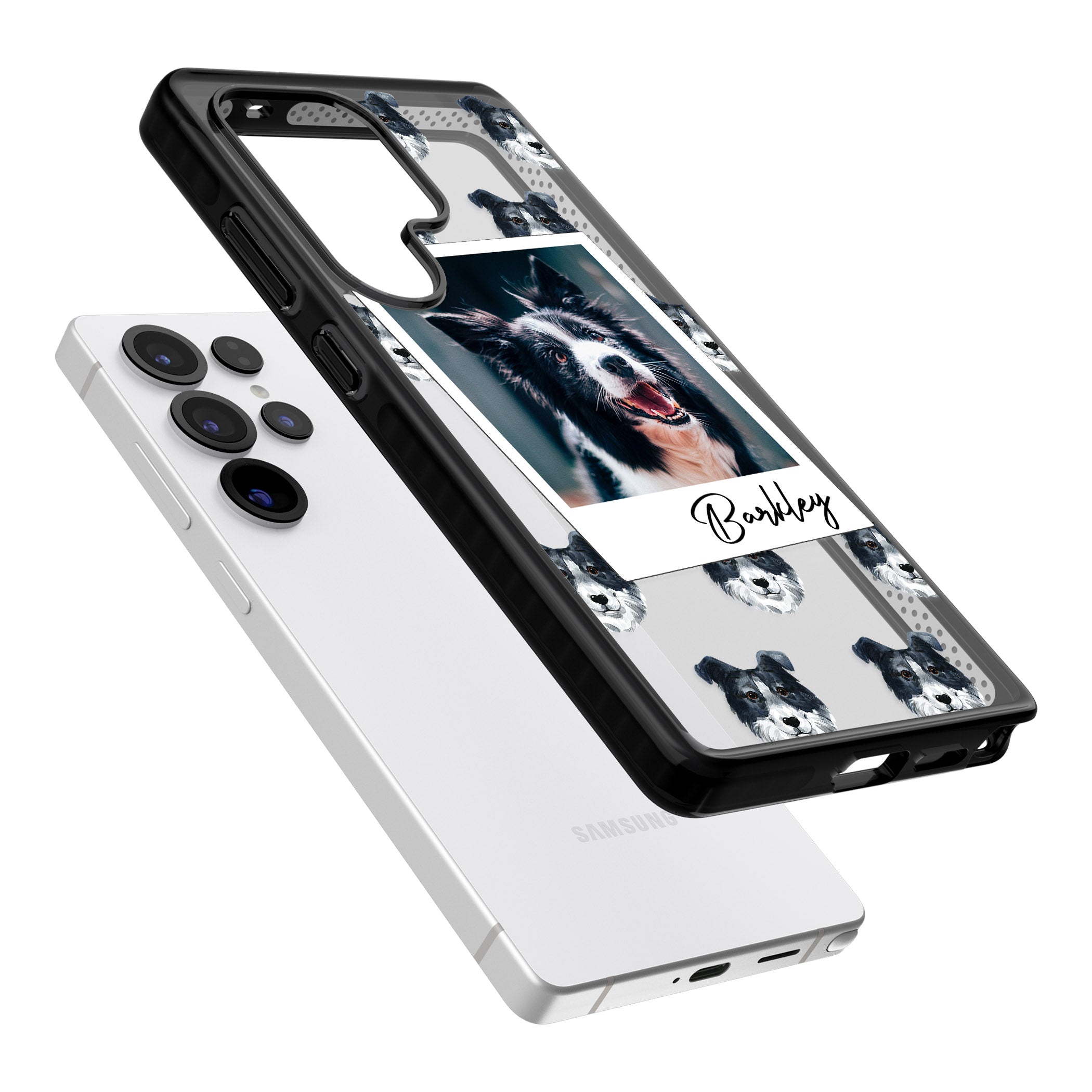 Personalised Border Collie Instant Camera Photo