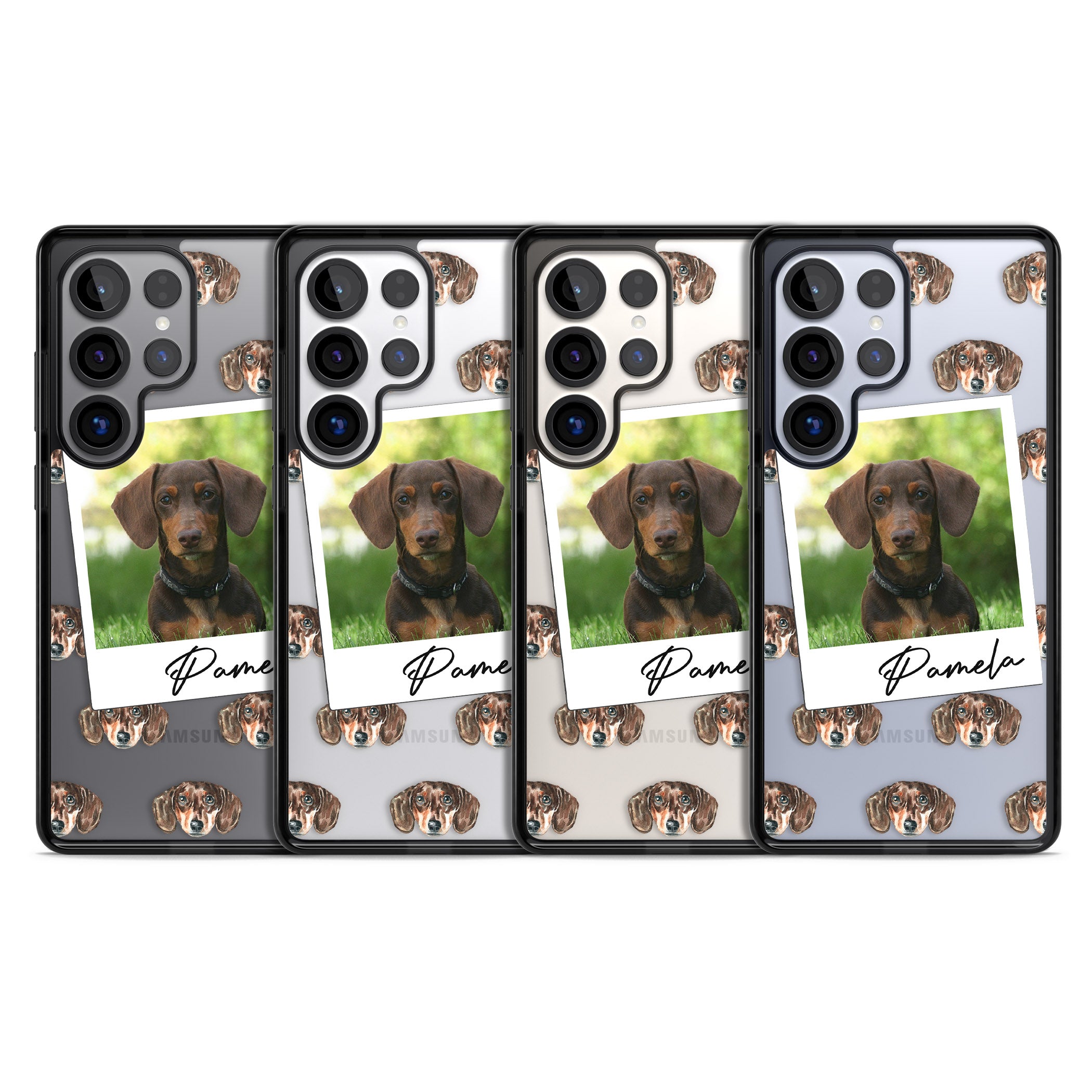 Personalised Brown Dachshund Instant Camera Photo