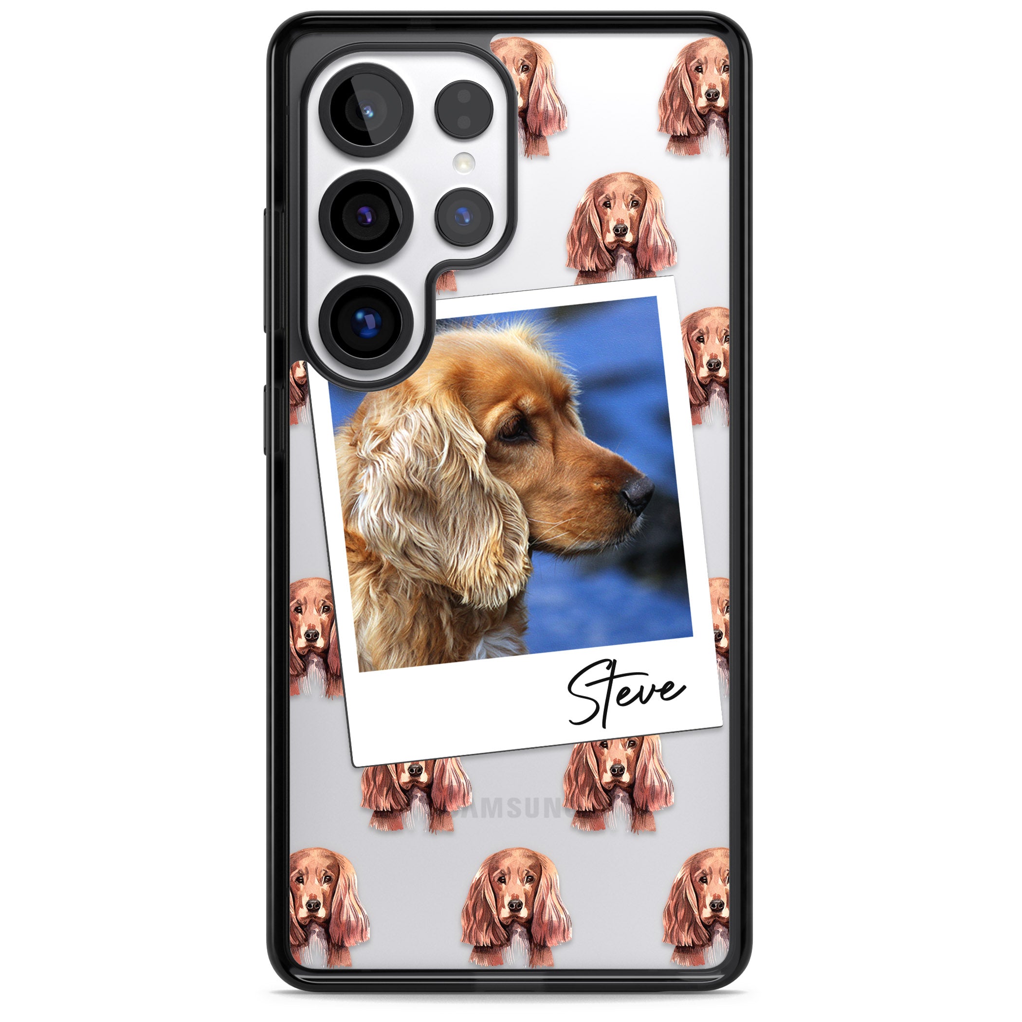 Personalised Cocker Spaniel Instant Camera Photo