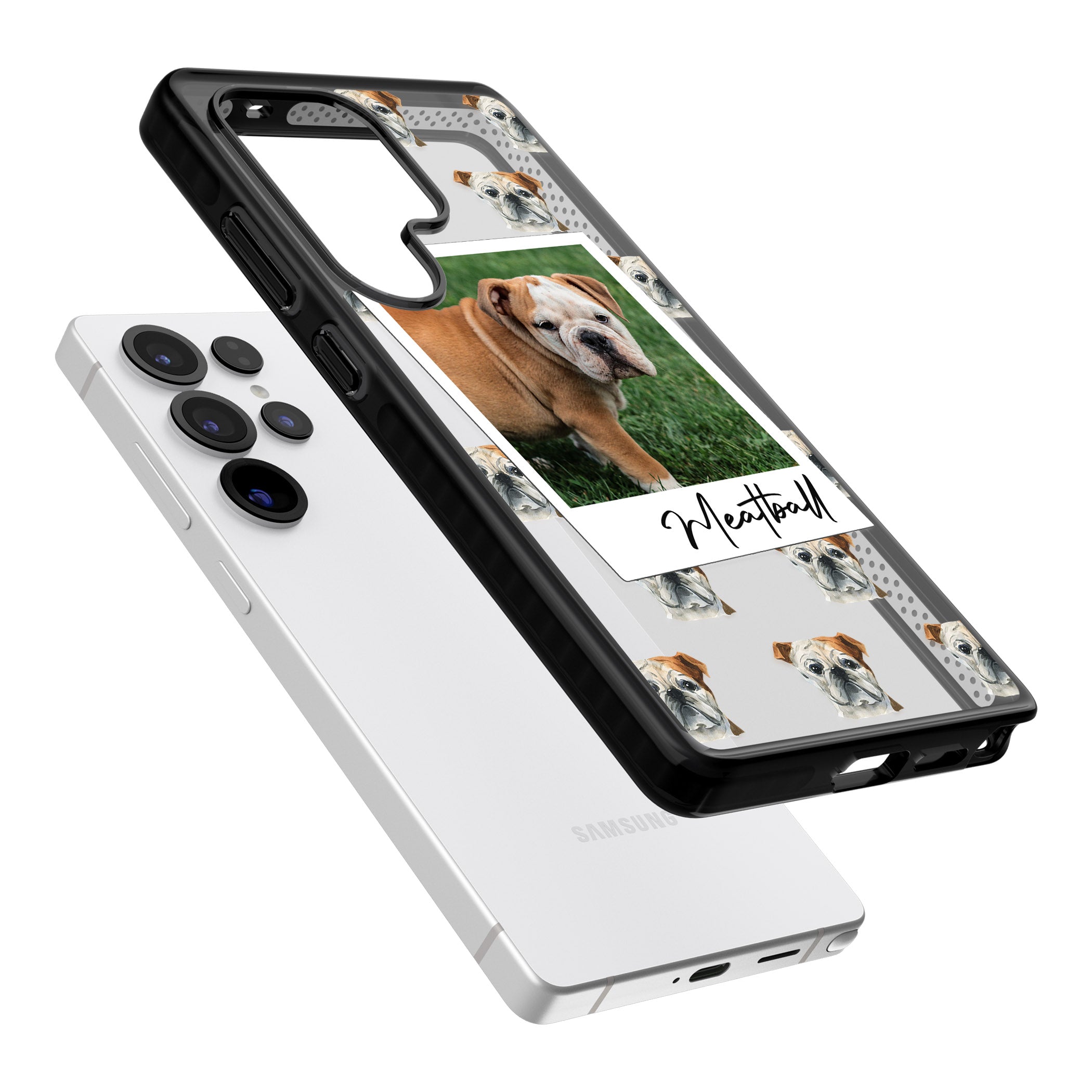 Personalised English Bulldog Instant Camera Photo