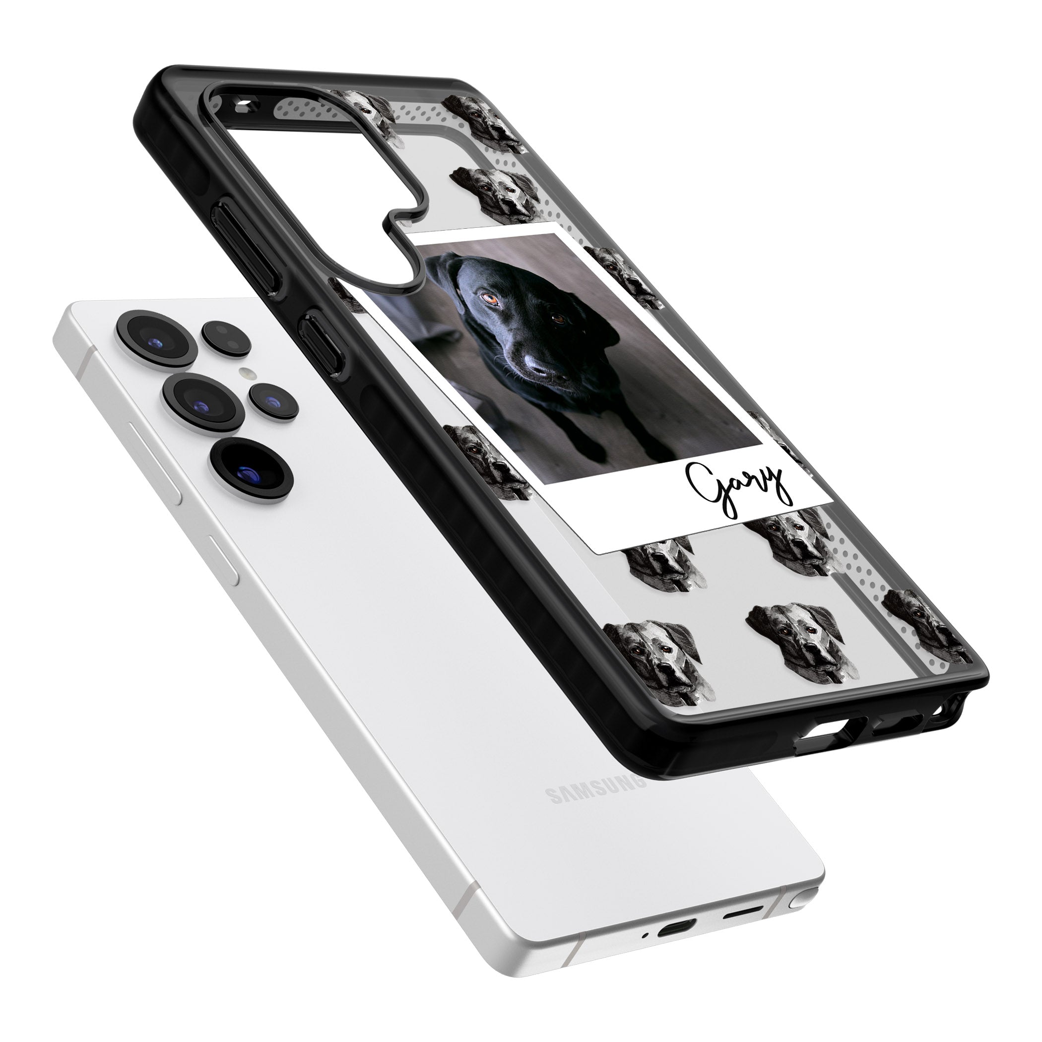 Personalised Black Labrador Instant Camera Photo