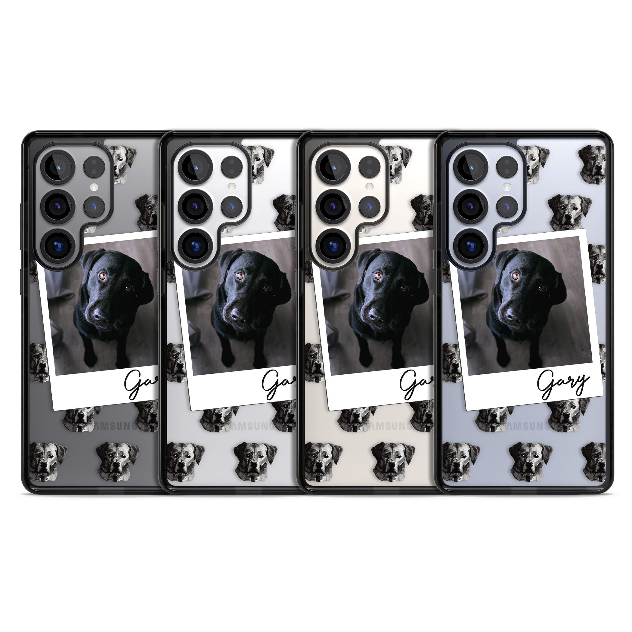 Personalised Black Labrador Instant Camera Photo