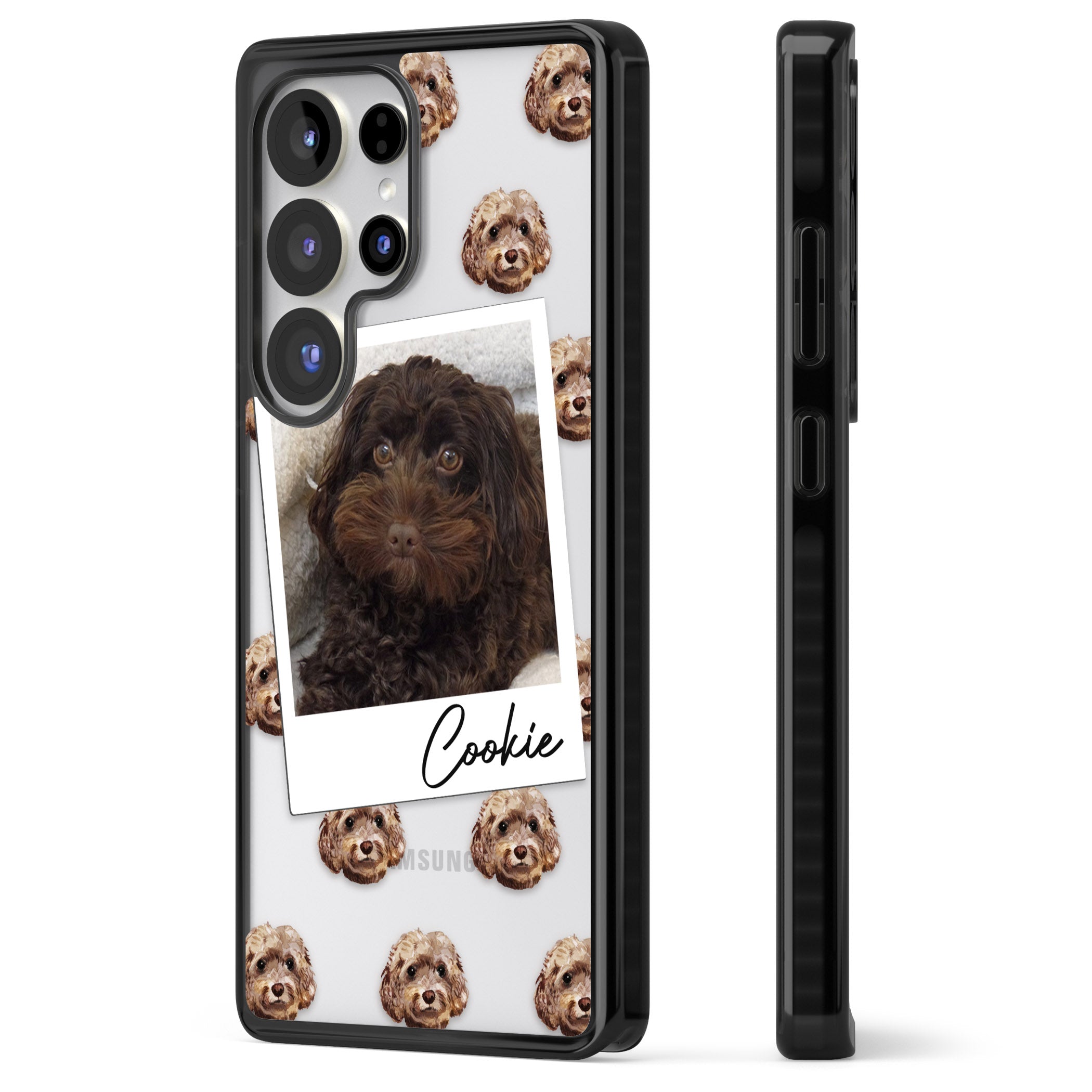 Personalised Brown Cockapoo Instant Camera Photo